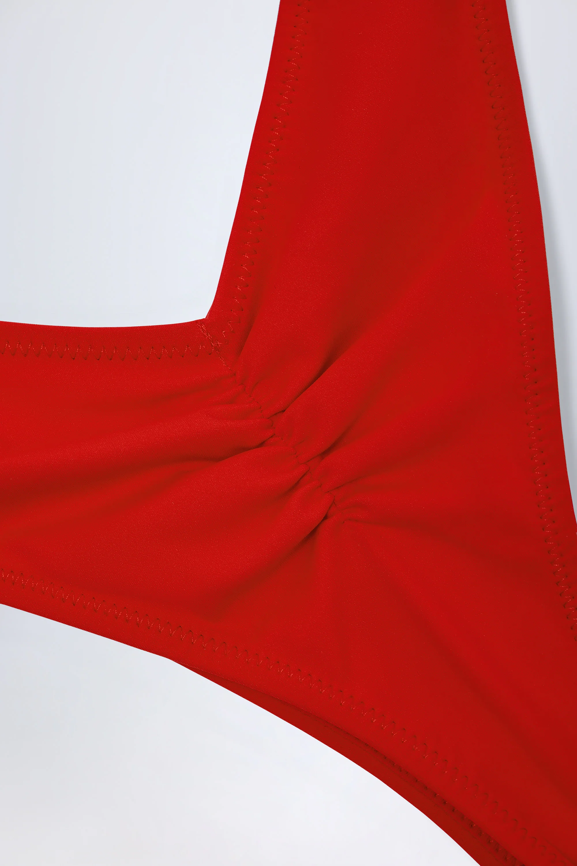 Ruched Cheeky Bikini Bottoms in Fiery Red - Image 6