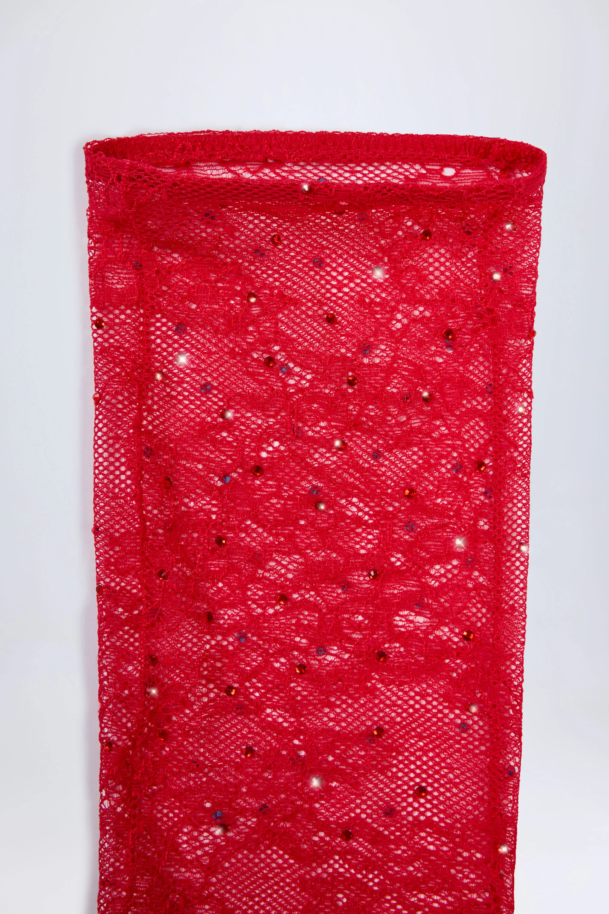 Lace Gloves in Fire Red - Image 4