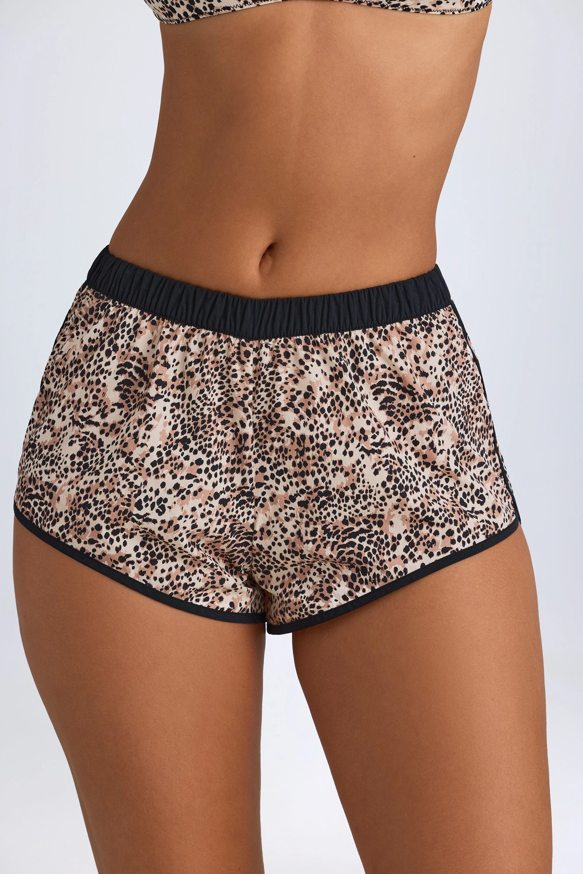 Mini Shorts in Cheetah Print - Image 4