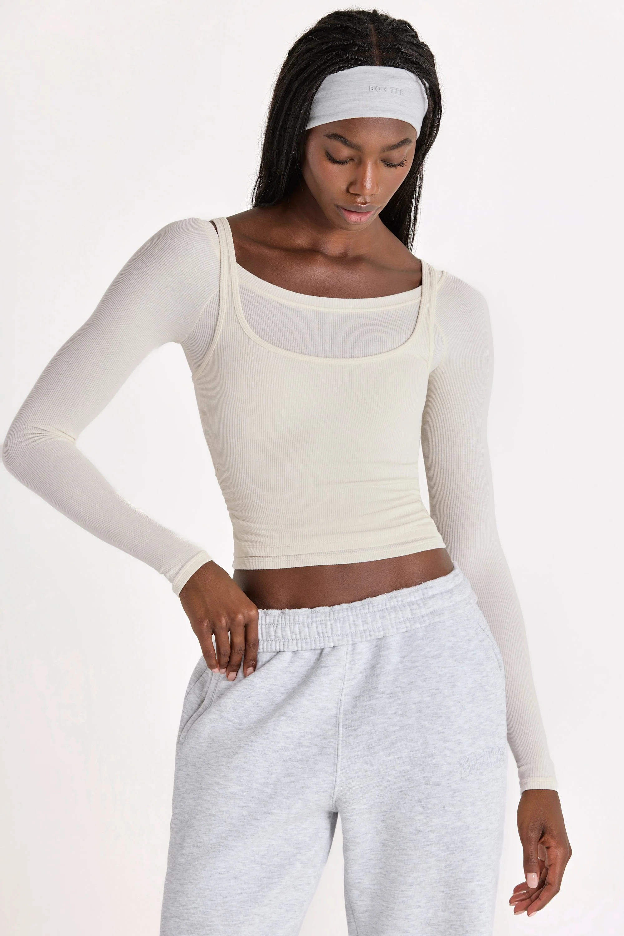ButterCloud™ Layered Top in Coconut - Image 4