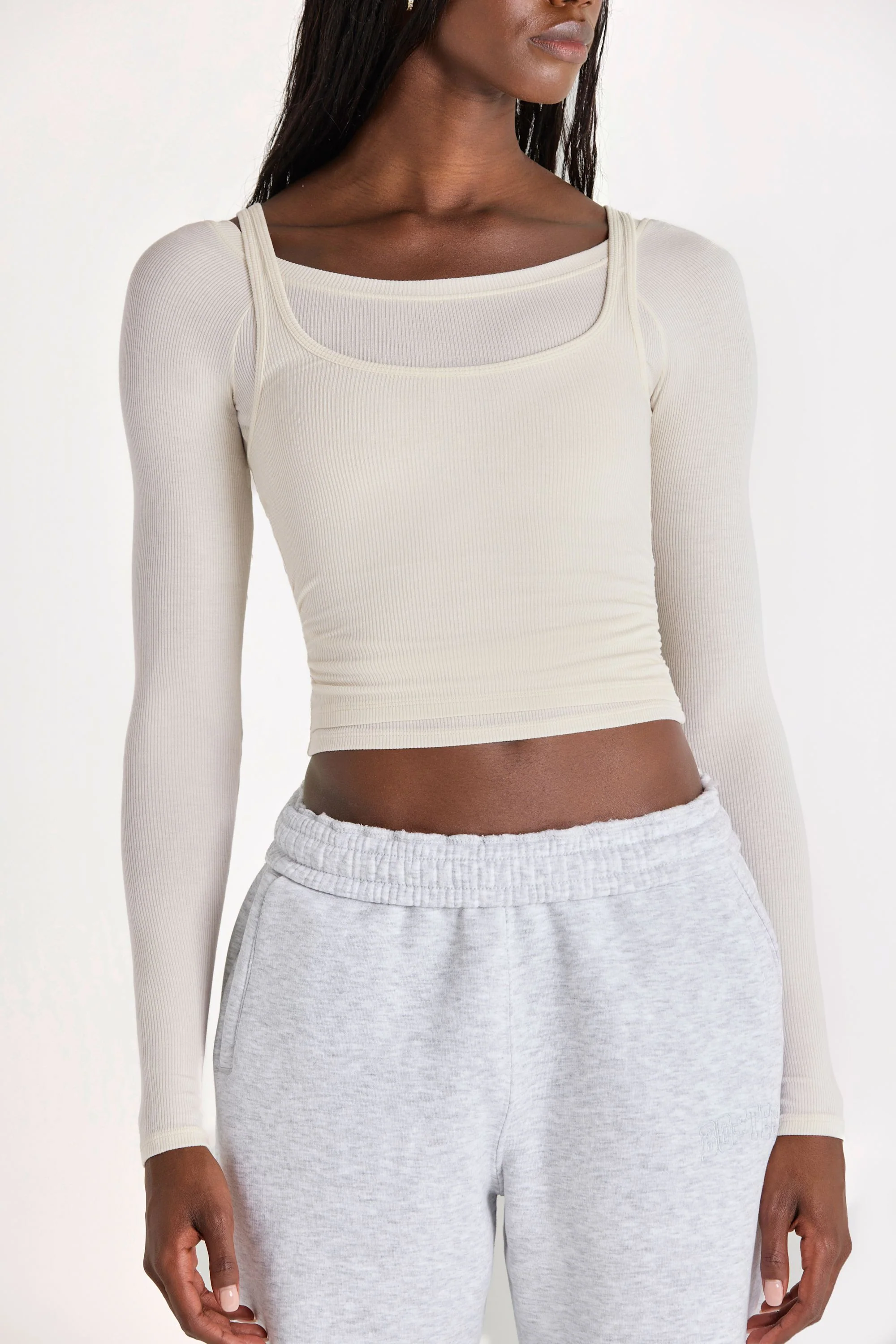 ButterCloud™ Layered Top in Coconut - Image 5