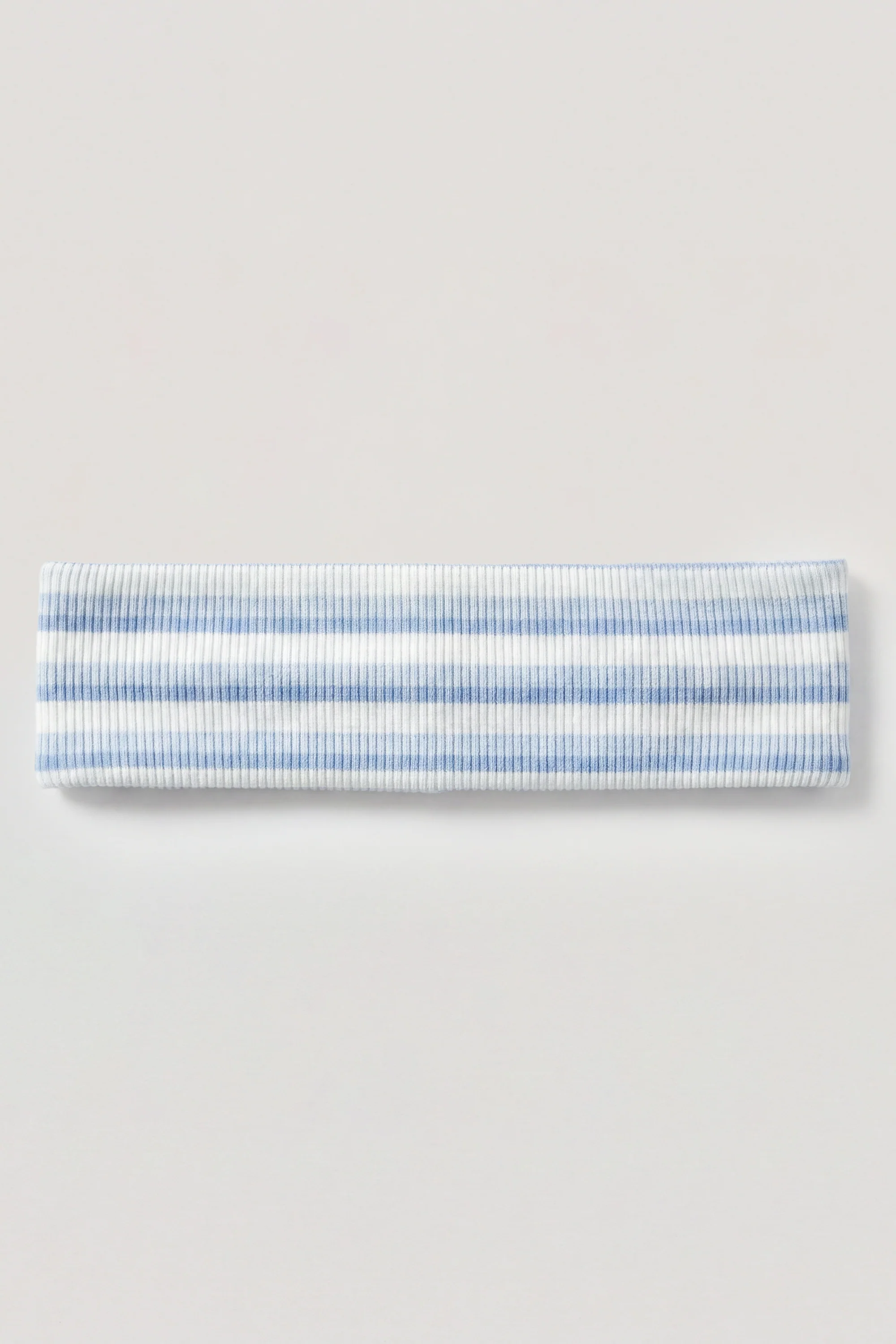 Ribbed Jersey Headband in Blue Stripe - Image 2