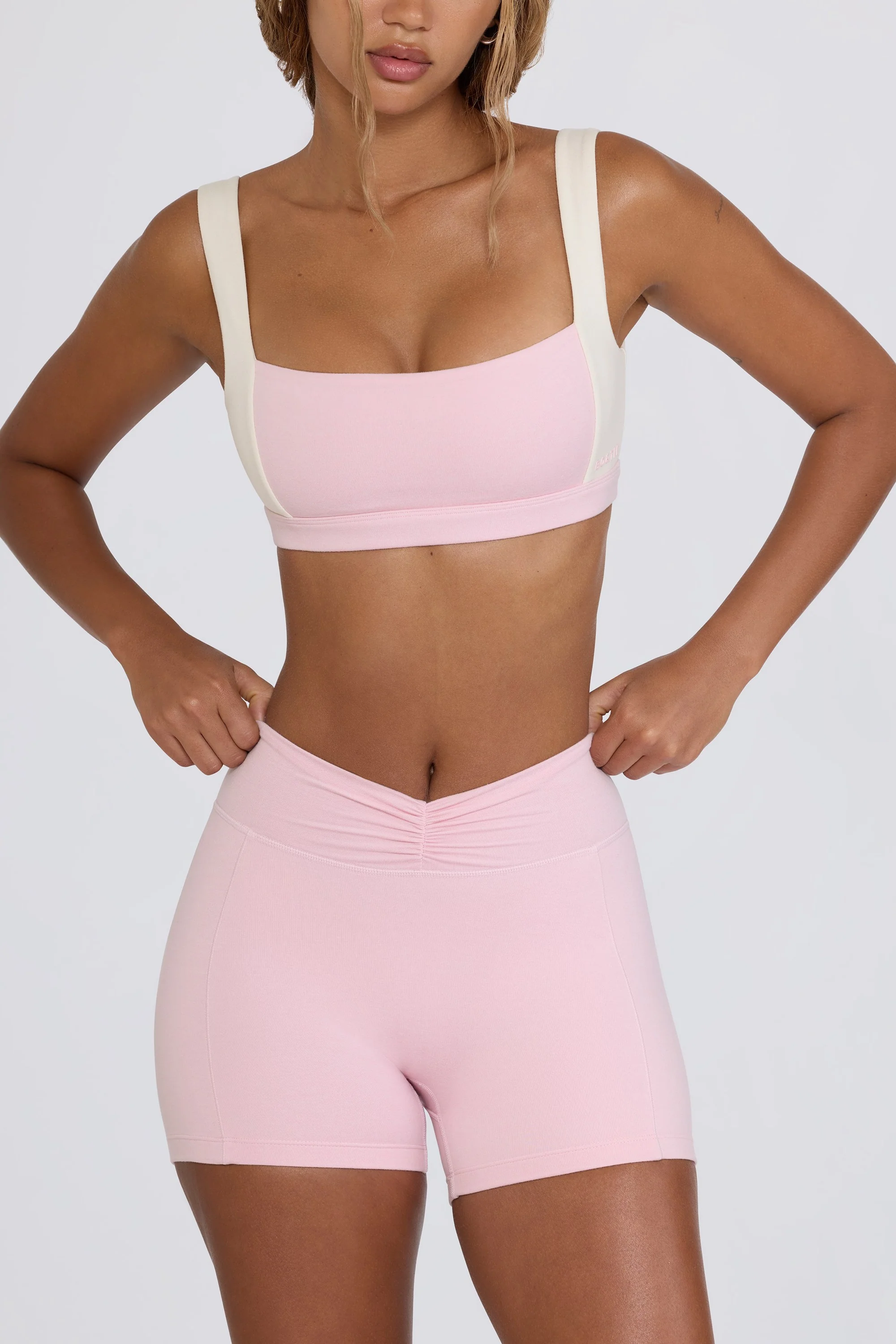 Ruched Mini Shorts in Bloom - Image 3