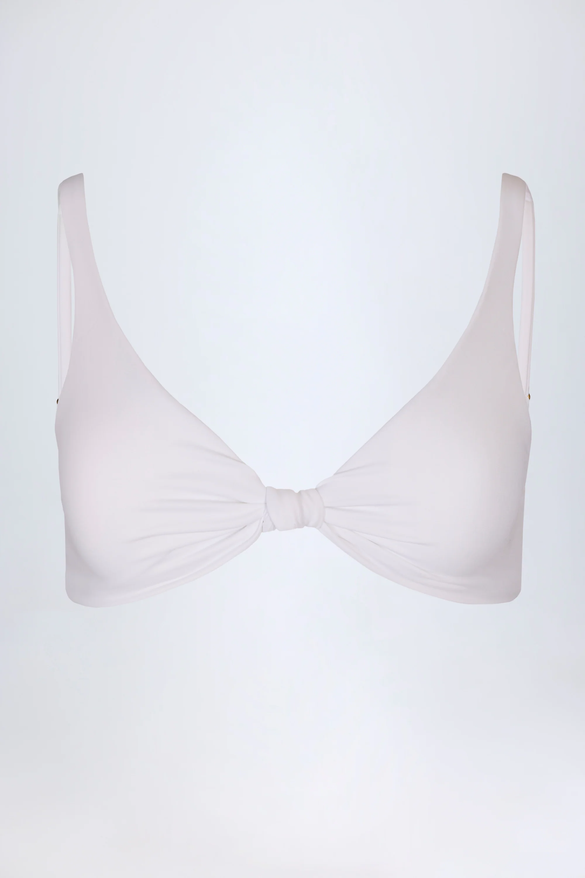 Knot-Detail Bikini Top in White - Image 3
