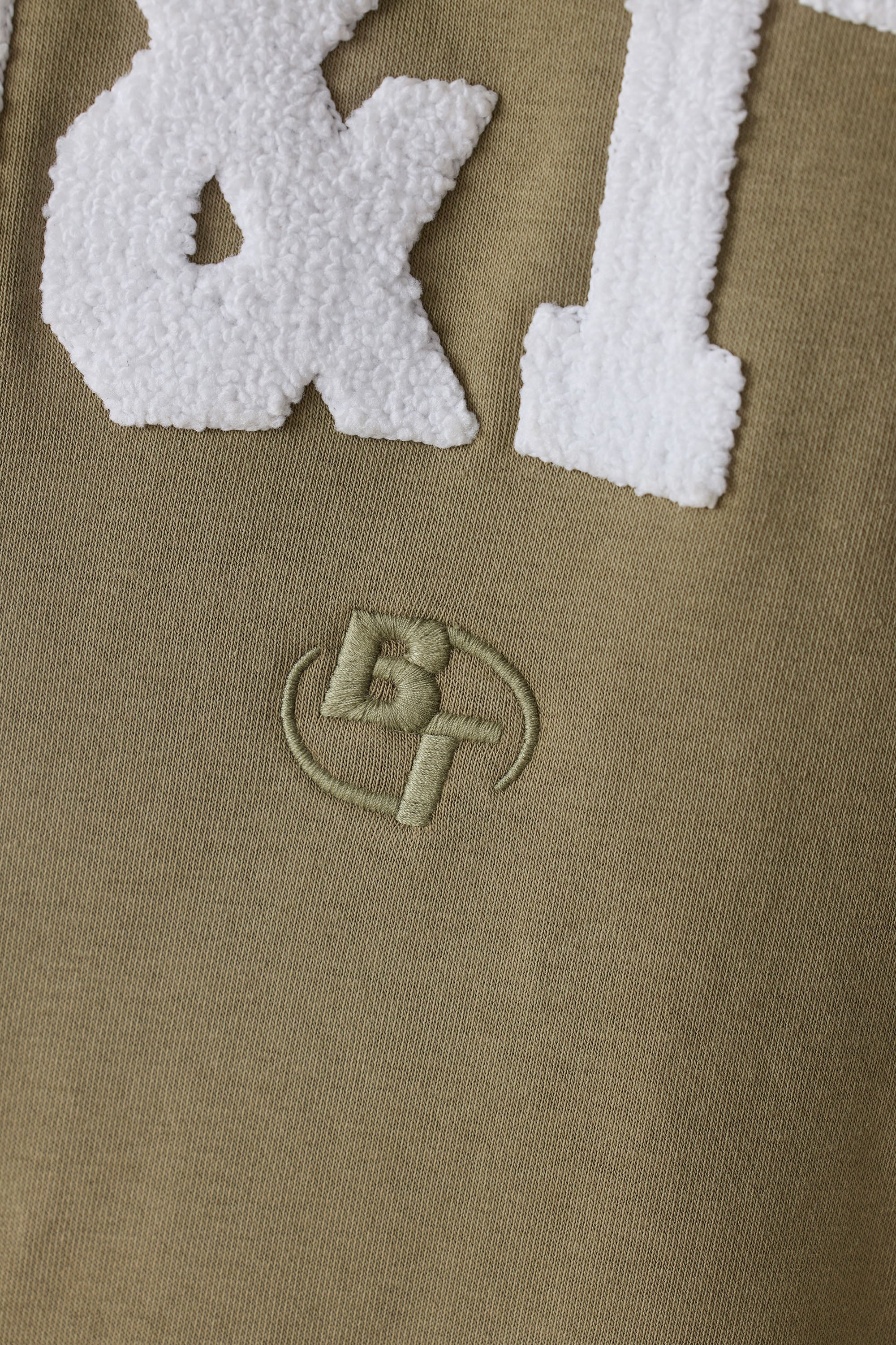 Oversized Crew Neck Sweatshirt in Soft Olive - Image 4