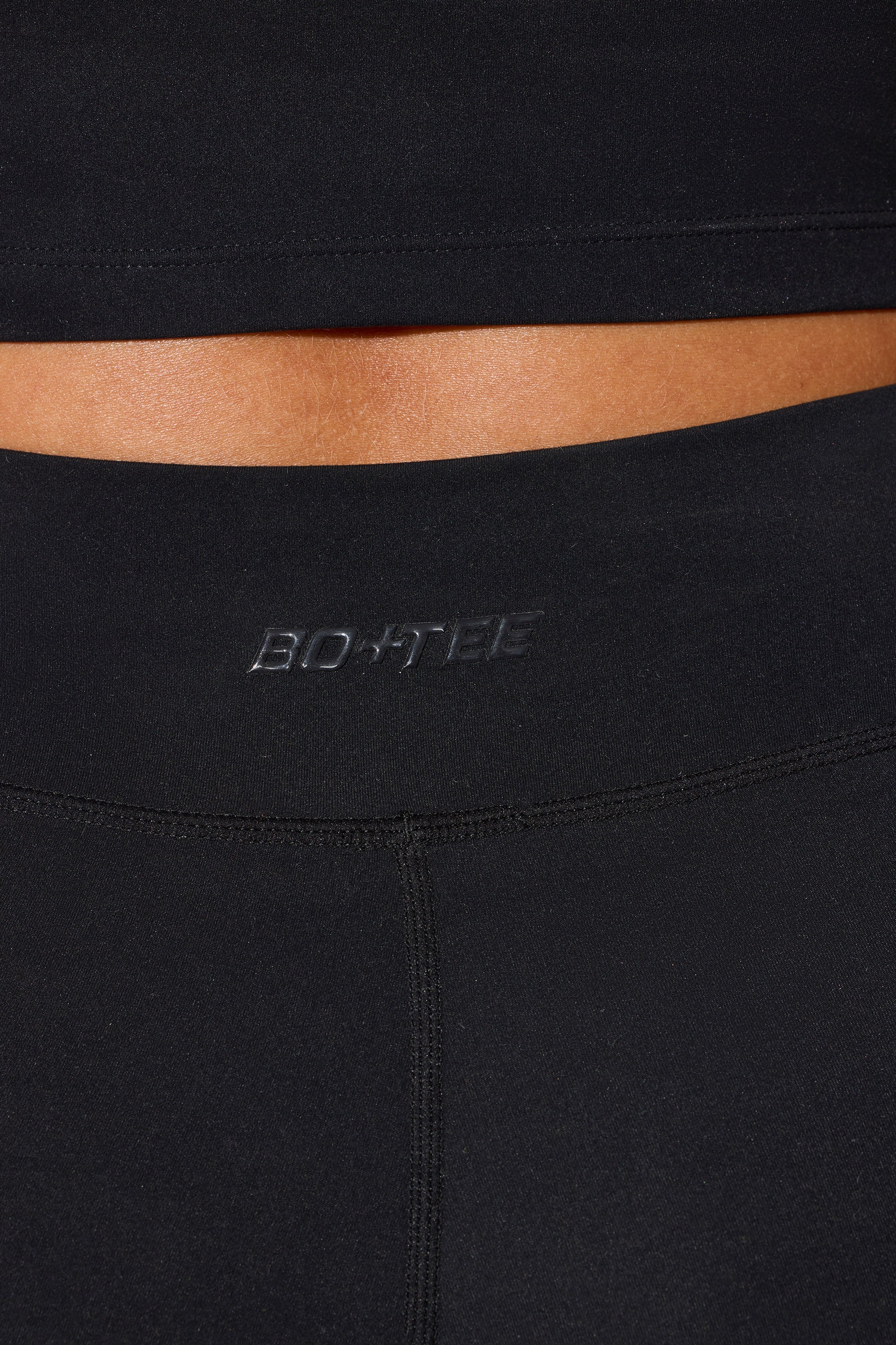 Twist Waist Mini Shorts with Pockets in Black - Image 7