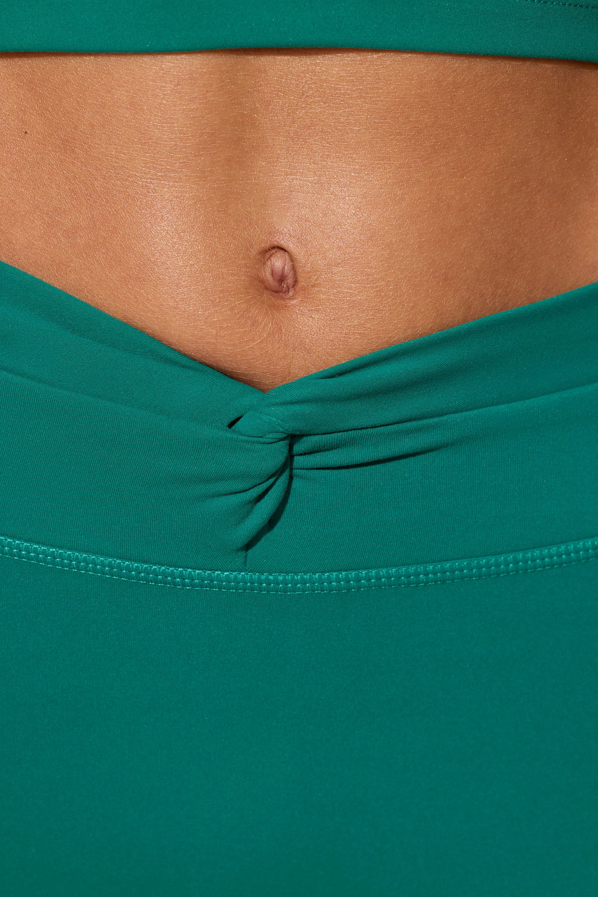 Twist Waist Mini Shorts with Pockets in Teal - Image 6