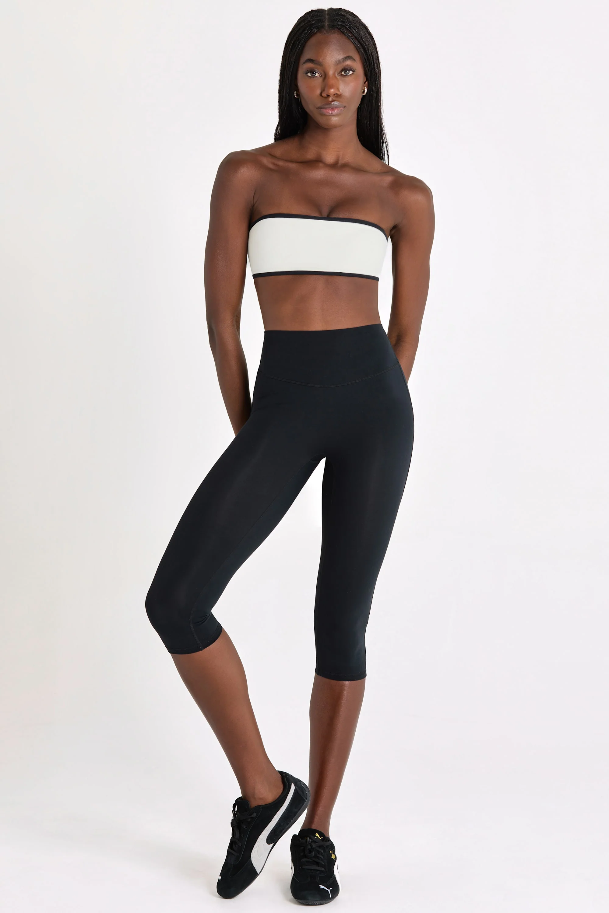 Soft Active Capri Leggings in Black - Image 5