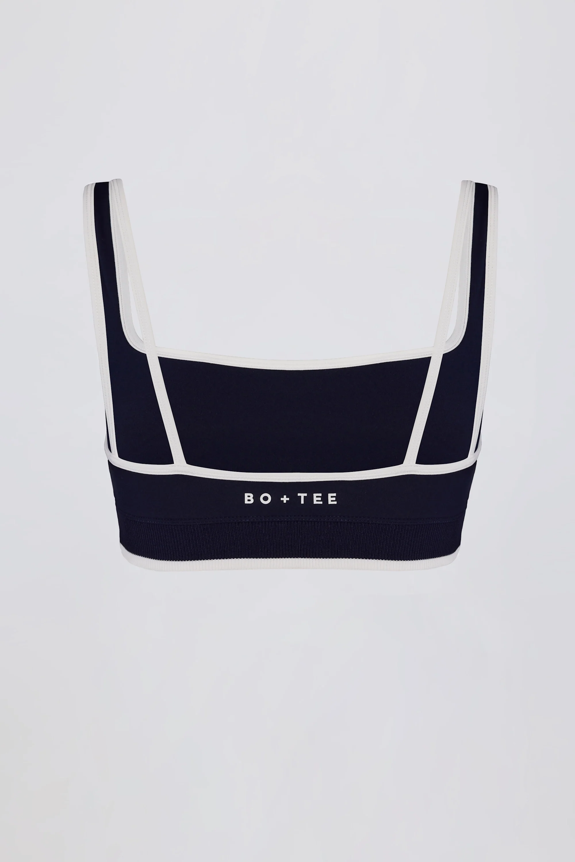 Soft Active Contrast Sports Bra in Classic Navy - Image 5