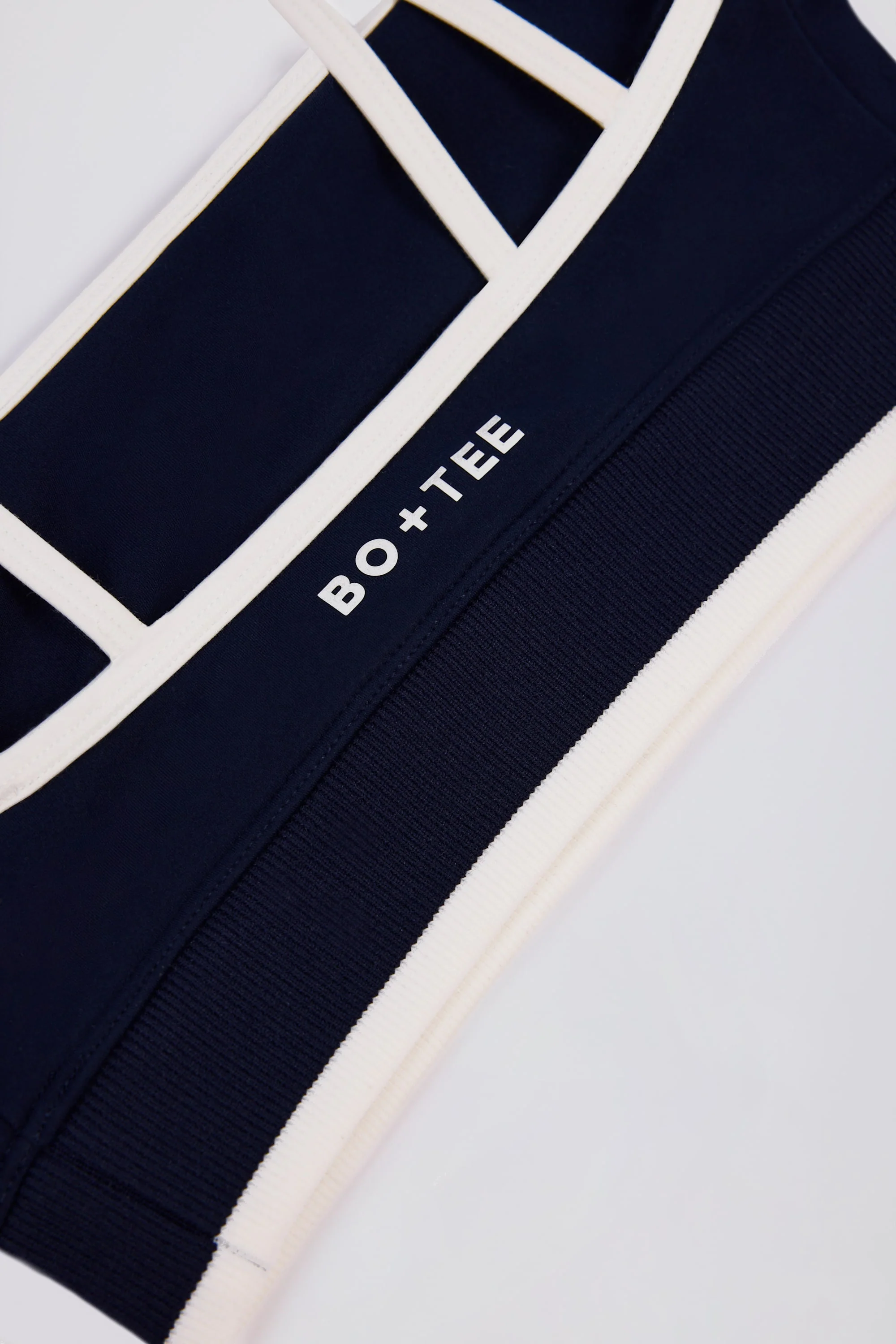 Soft Active Contrast Sports Bra in Classic Navy - Image 6