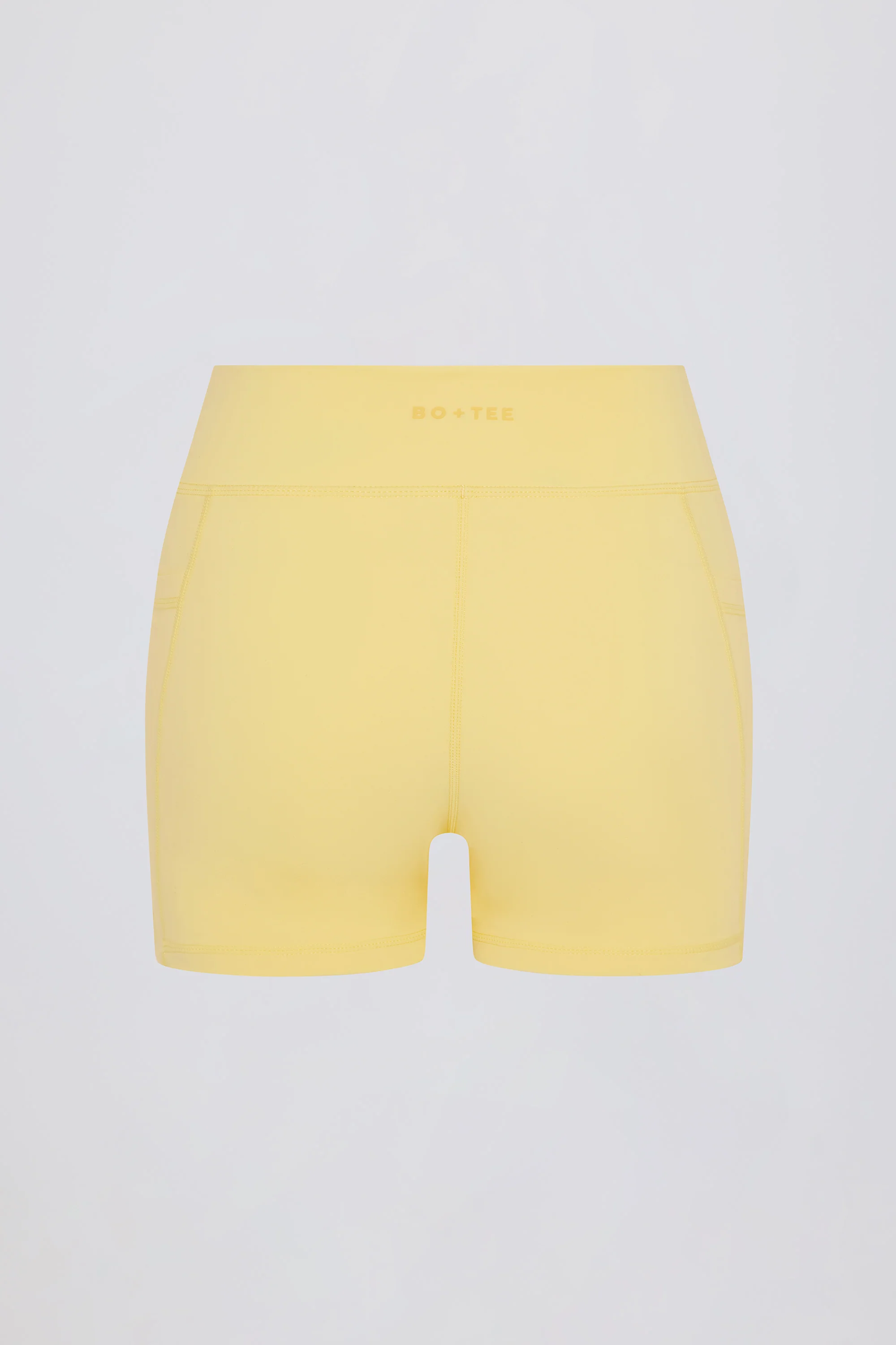 Soft Active Pocket V-Waist Mini Shorts in Lemon - Image 5