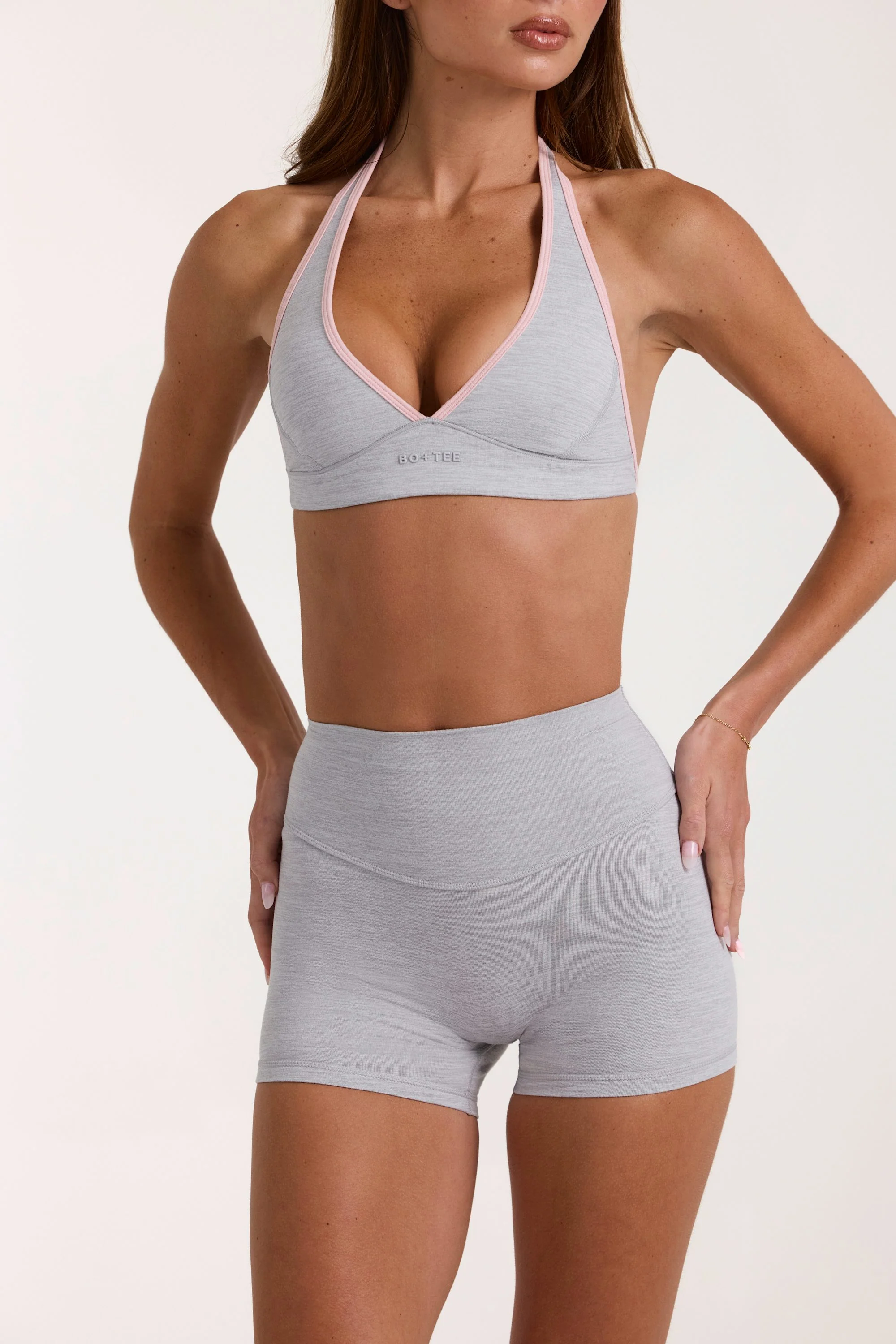 Soft Active Sports Bra in Grey Marl - Image 4