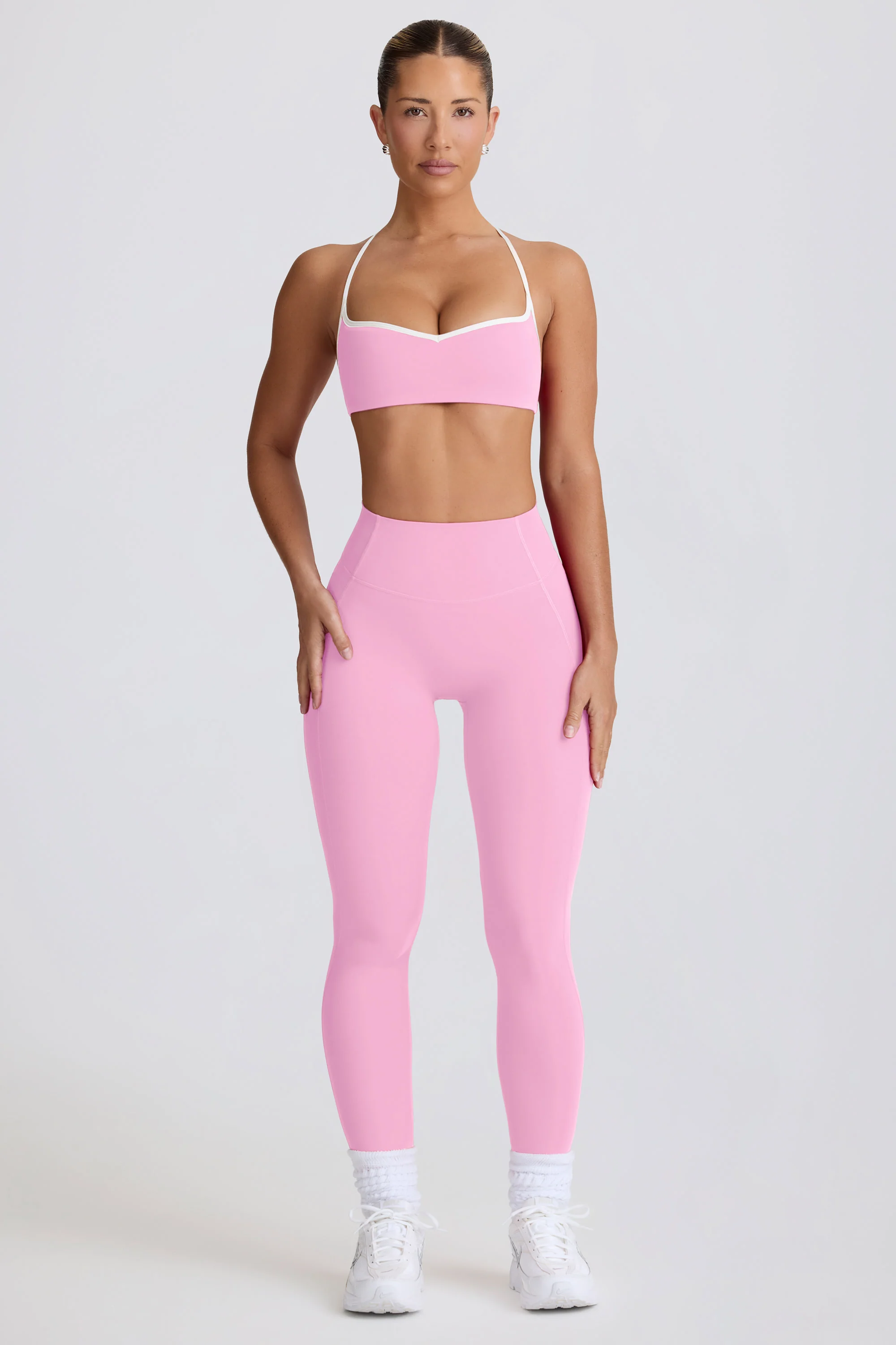 Soft Active Mid-Rise Leggings in Baby Pink - Image 2
