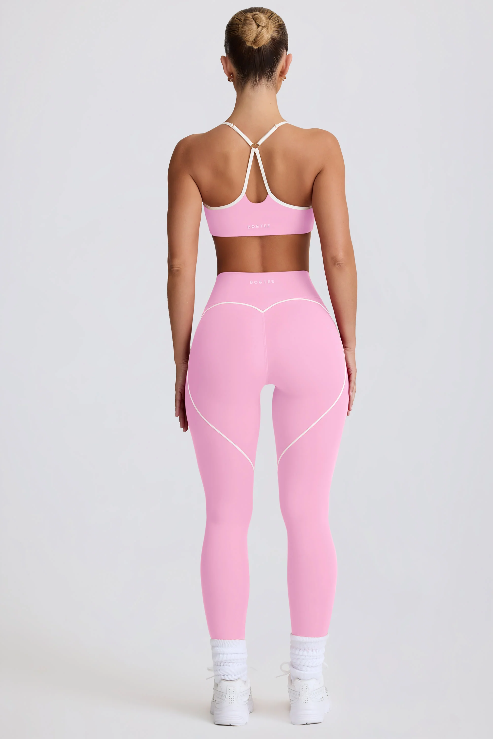 Soft Active Mid-Rise Leggings in Baby Pink - Image 3