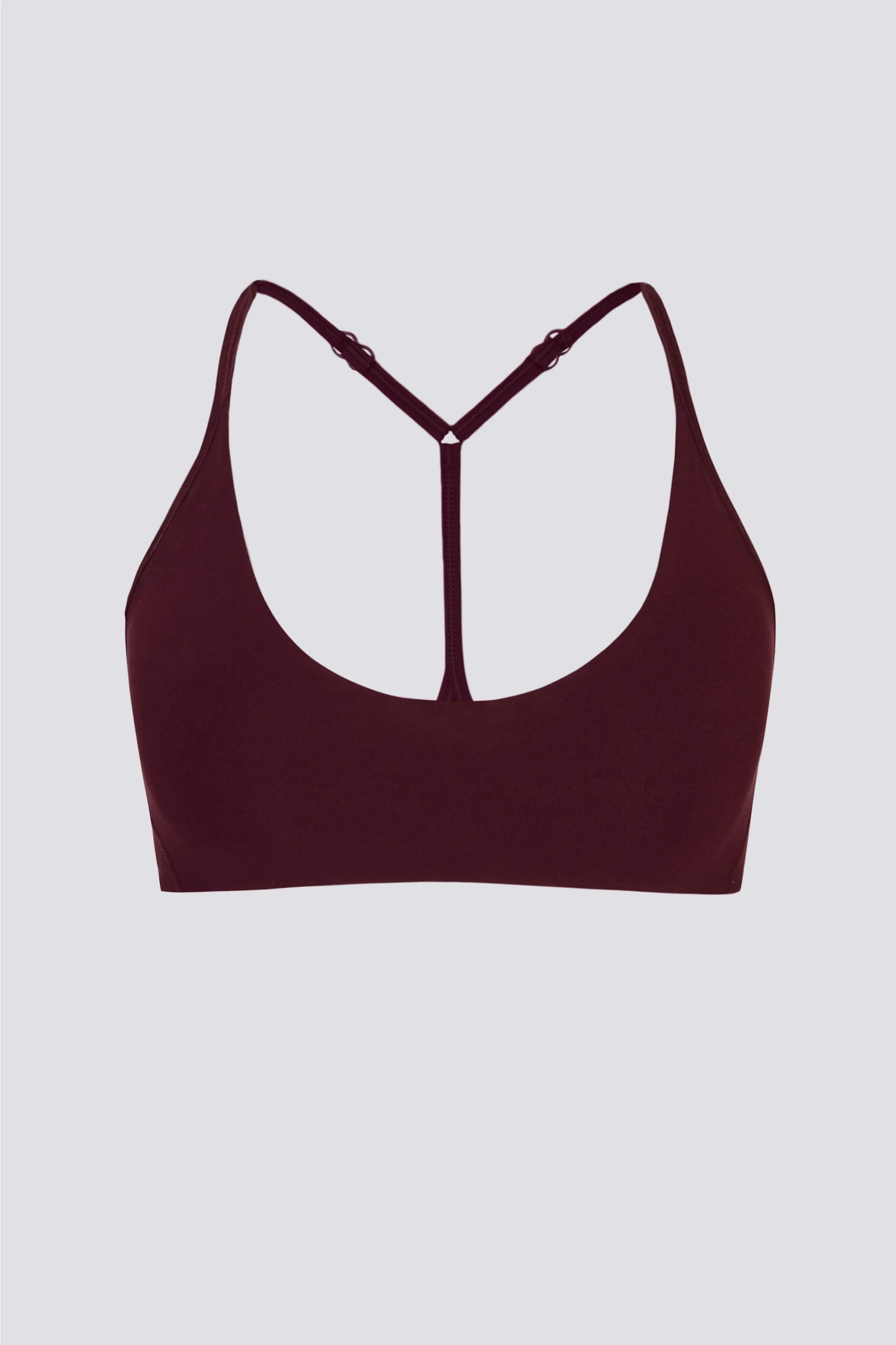 Soft Active Racerback Sports Bra in Burgundy - Image 2