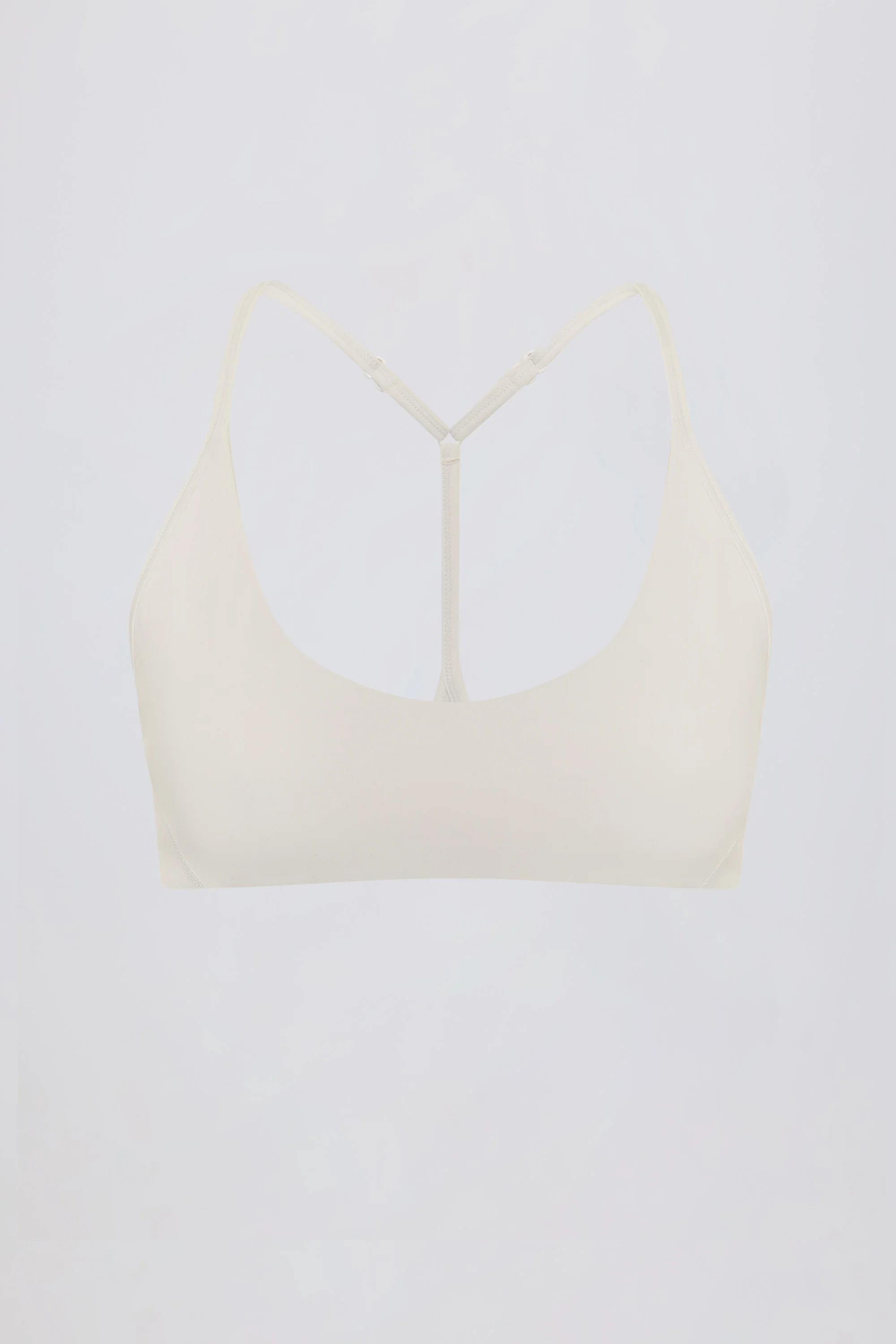 Soft Active Racerback Sports Bra in Oat - Image 2