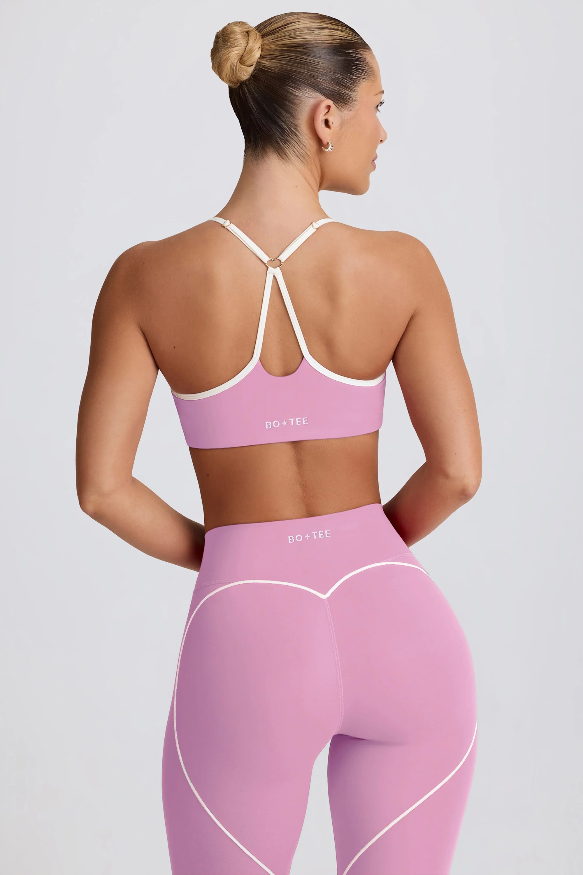 Soft Active Sweetheart-Neck Sports Bra in Dusty Pink - Image 7