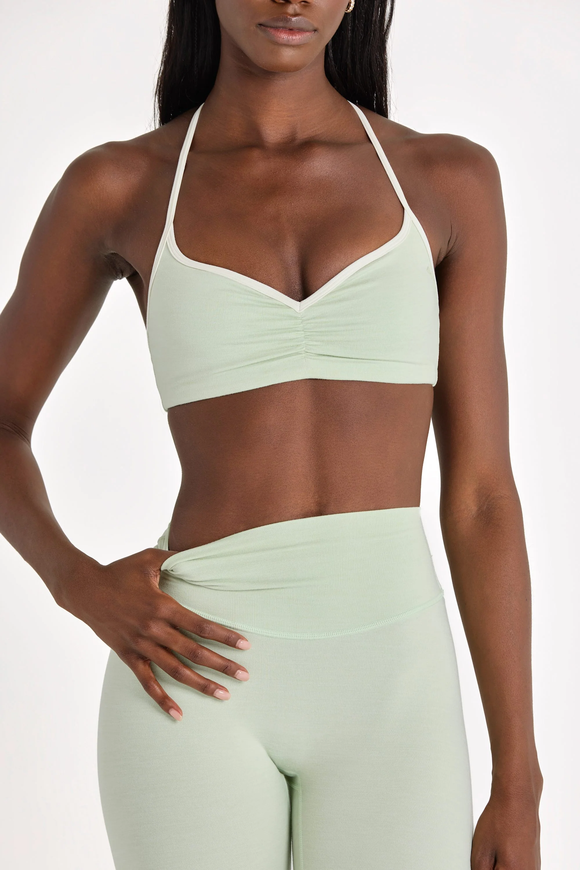 Soft Active Sports Bra in Pistachio - Image 4