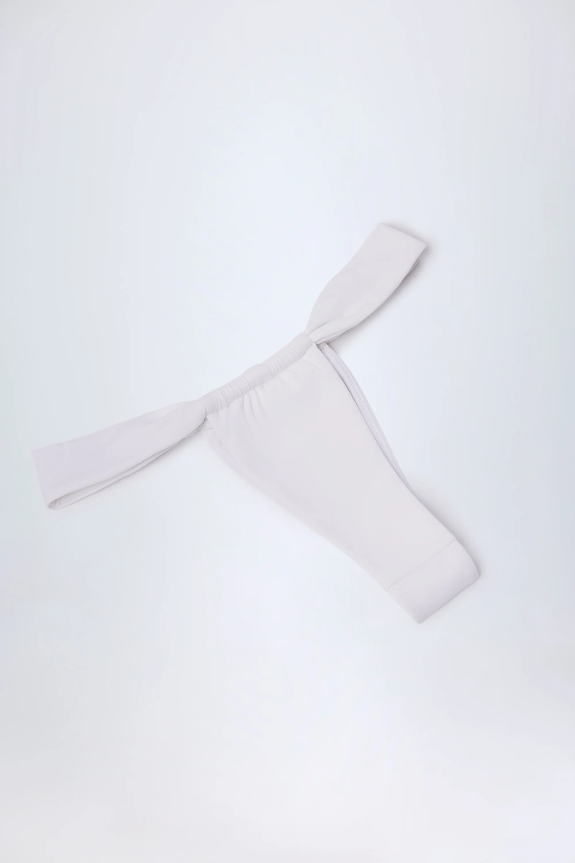 Ruched Thong Bikini Bottoms in White - Image 5