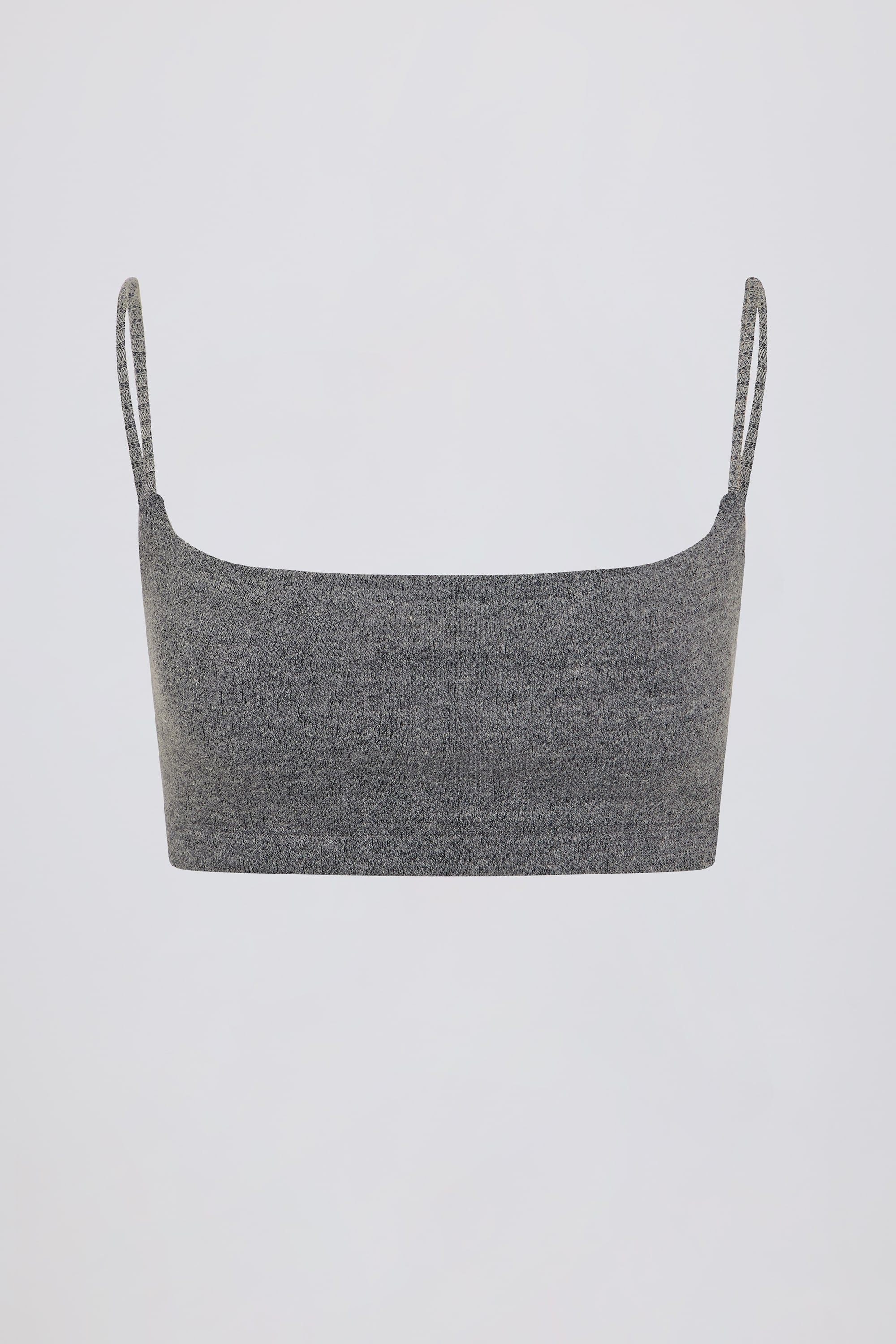 Square-Neck Bralette in Dark Grey - Image 4