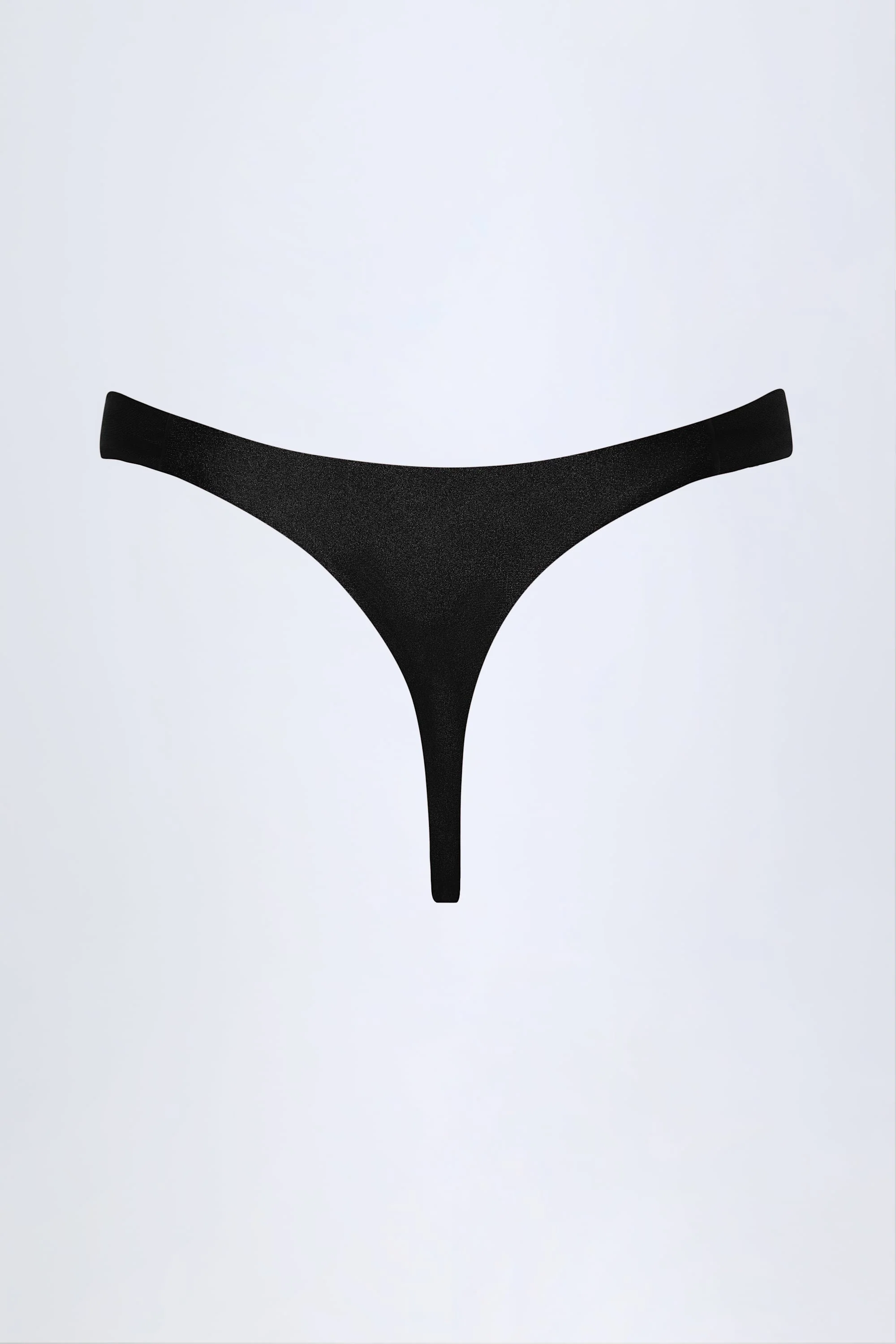 Hardware-Detail Thong Bikini Bottoms in Black - Image 4