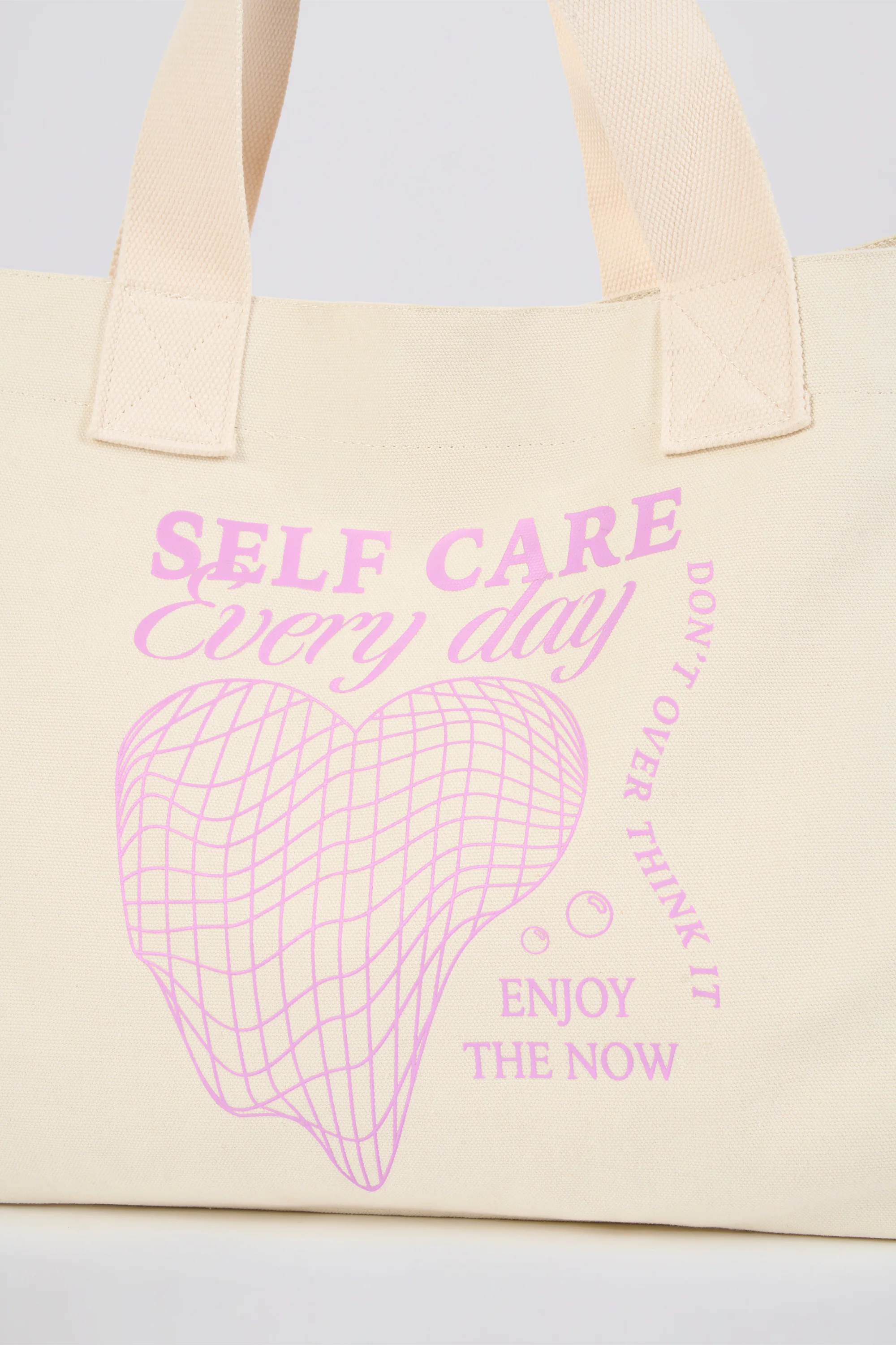 Oversized Canvas Tote Bag in Egg Shell - Image 3