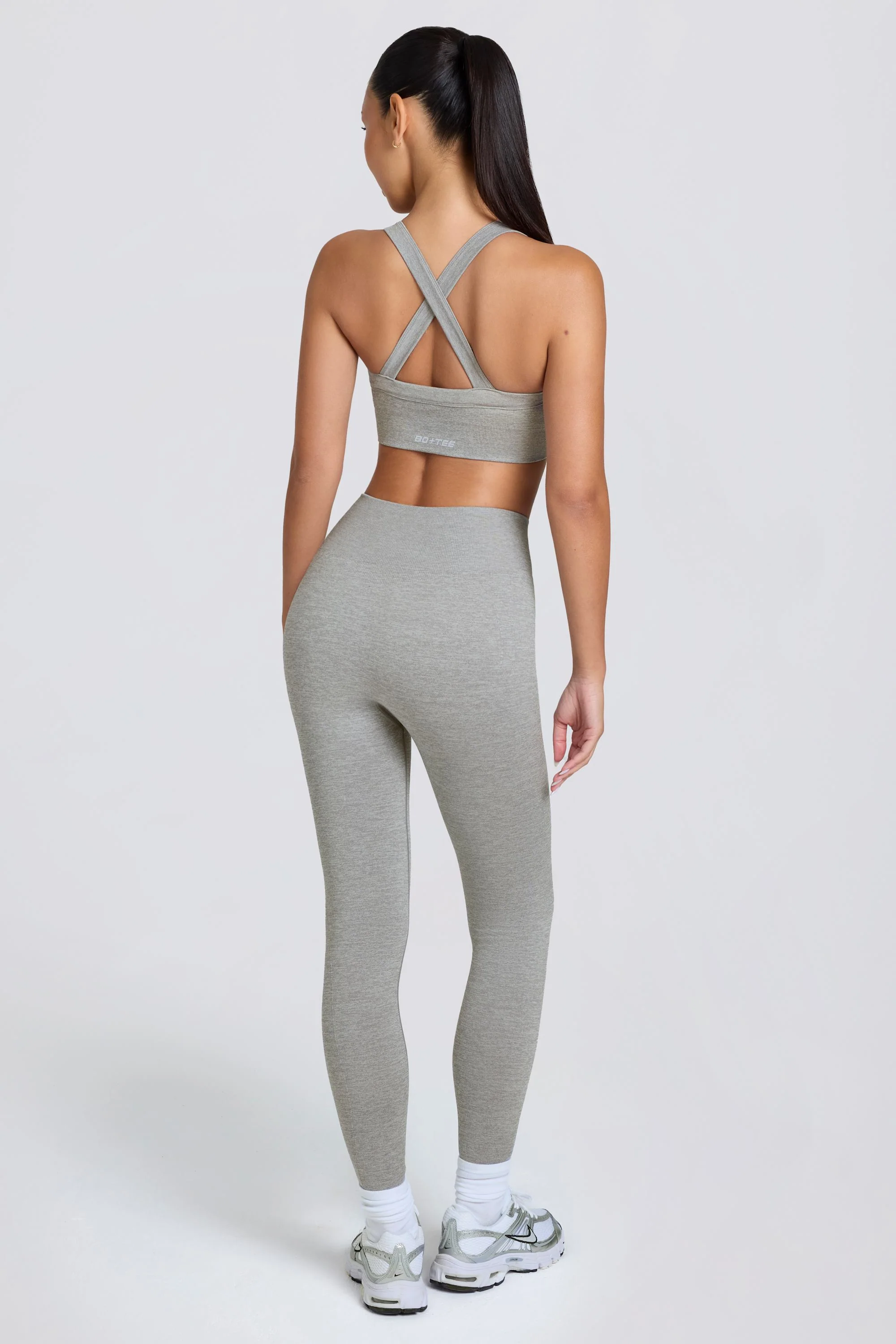 Super Sculpt Seamless High-Waist Leggings in Grey Marl - Image 2