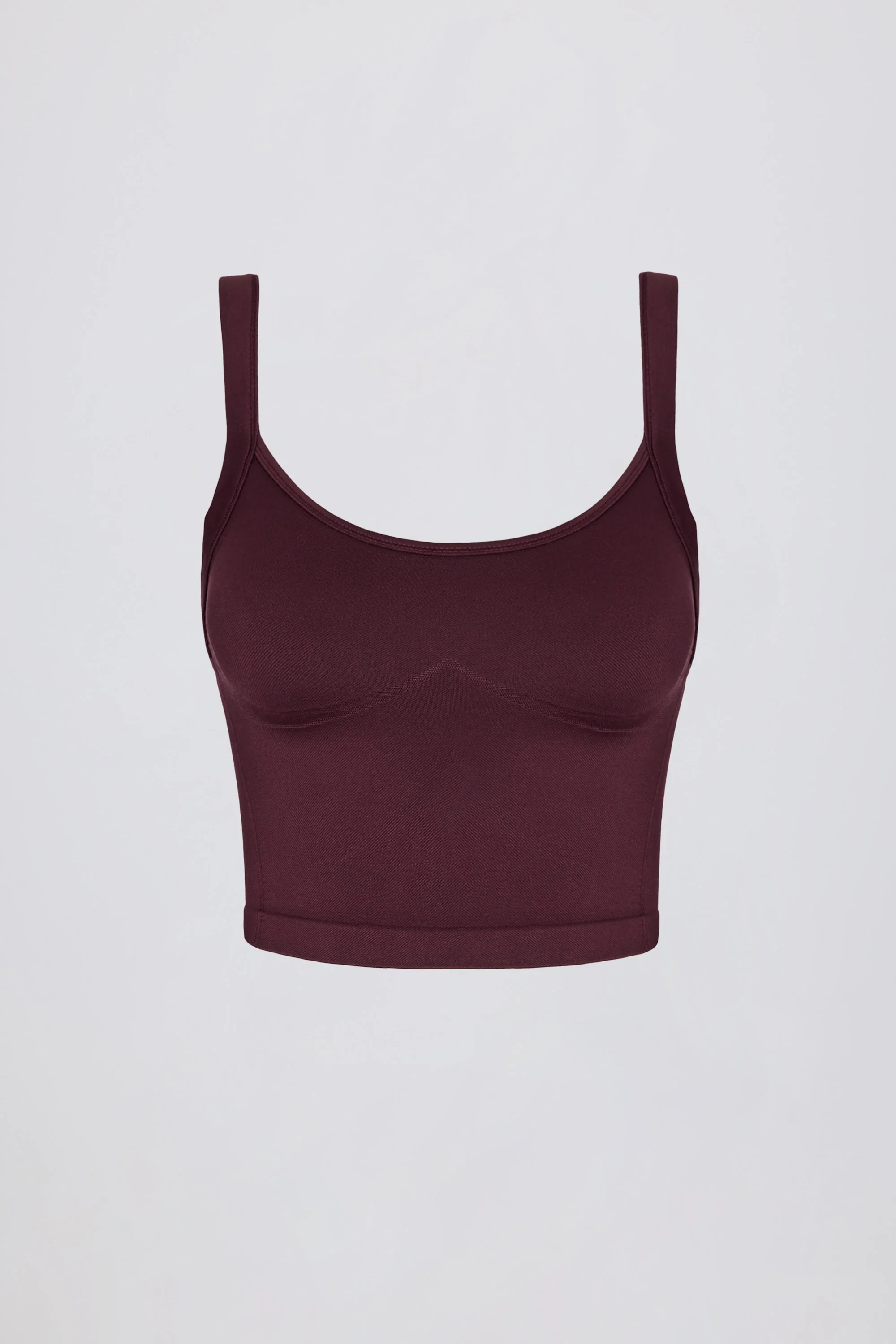 Super Sculpt Seamless Longline Camisole Top in Burgundy - Image 3