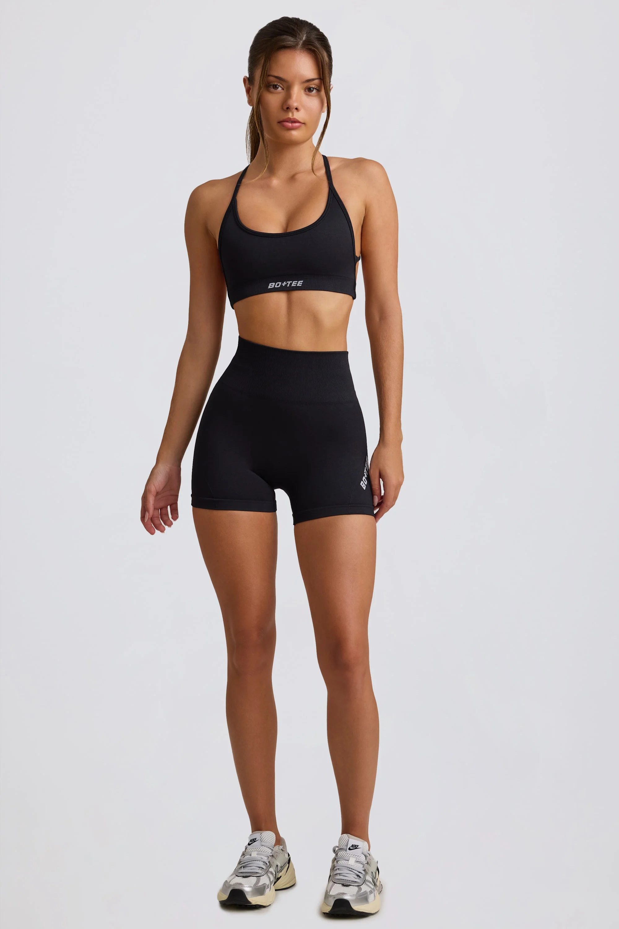 Super Sculpt Seamless Mini Shorts in Black - Image 4