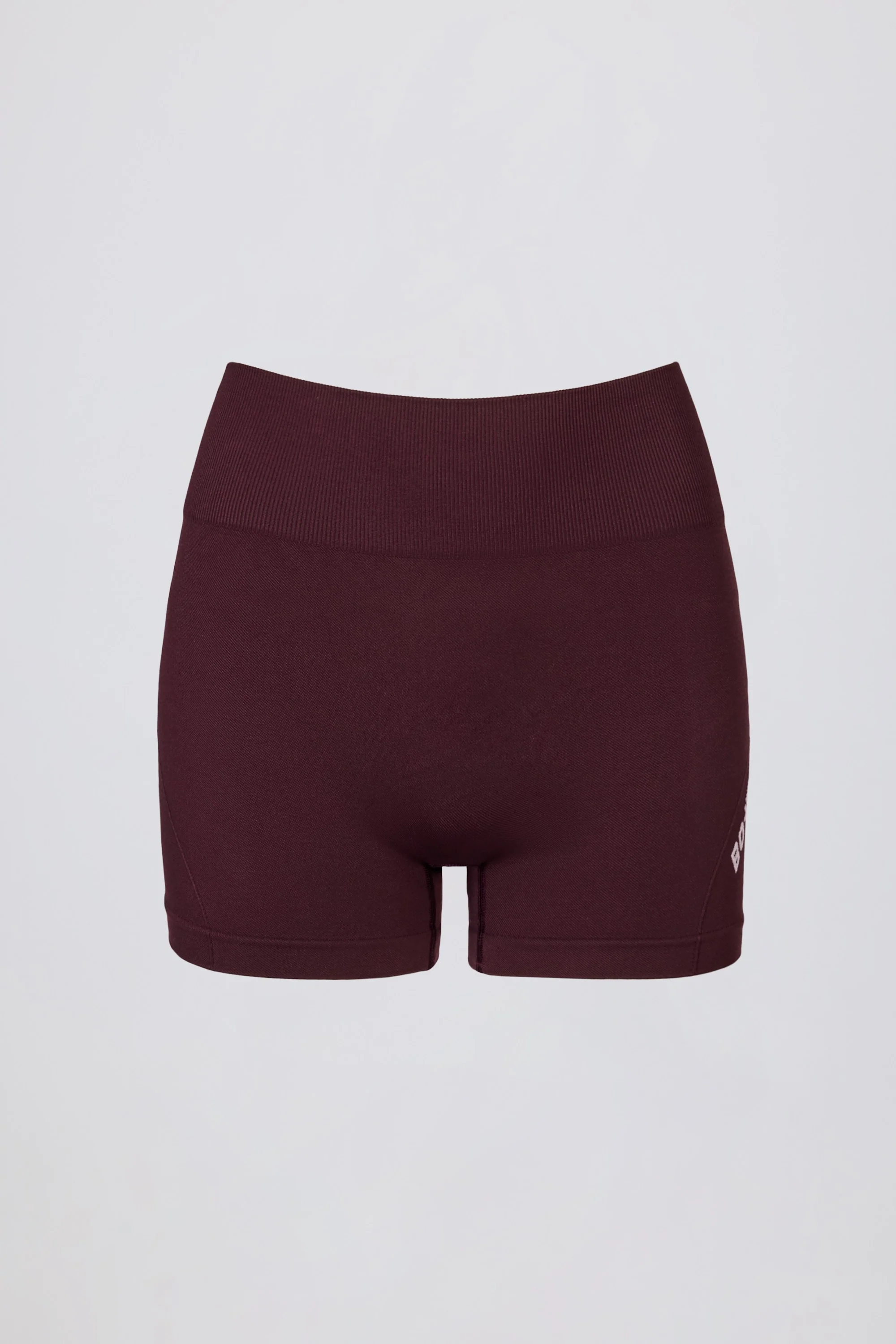 Super Sculpt Seamless Mini Shorts in Burgundy - Image 3