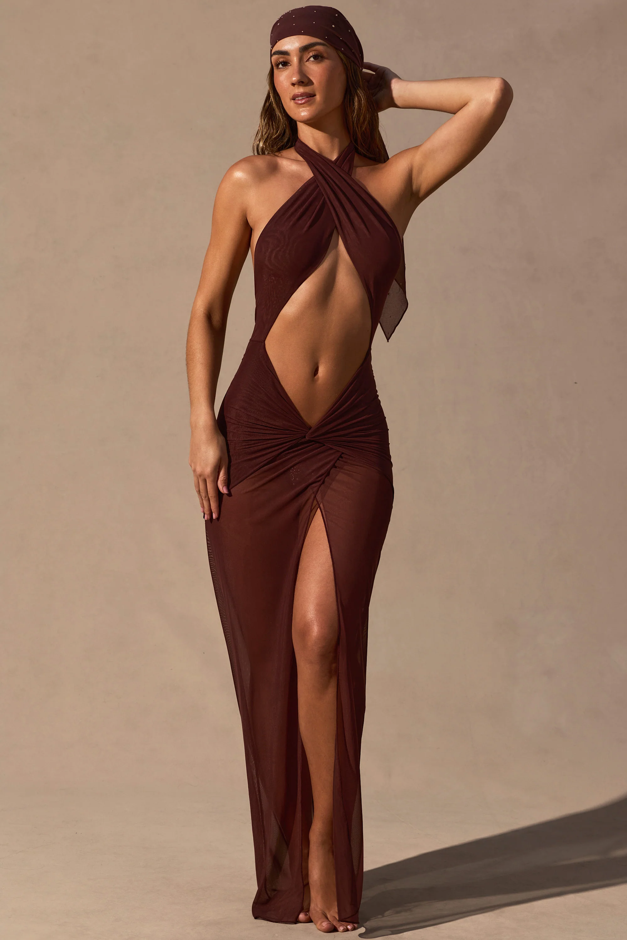 Headscarf in Espresso Brown - Image 3