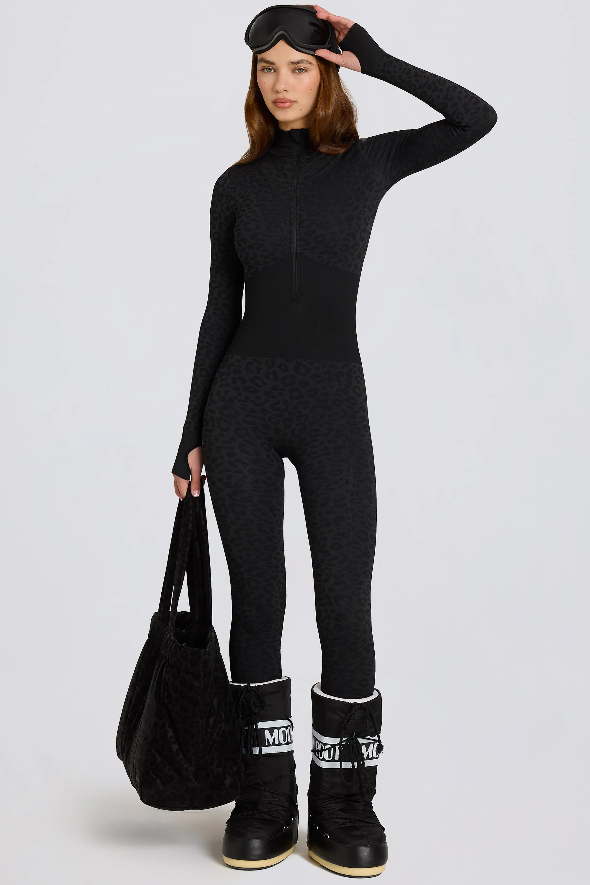 Thermal Base-Layer Jumpsuit in Black Leopard - Image 8