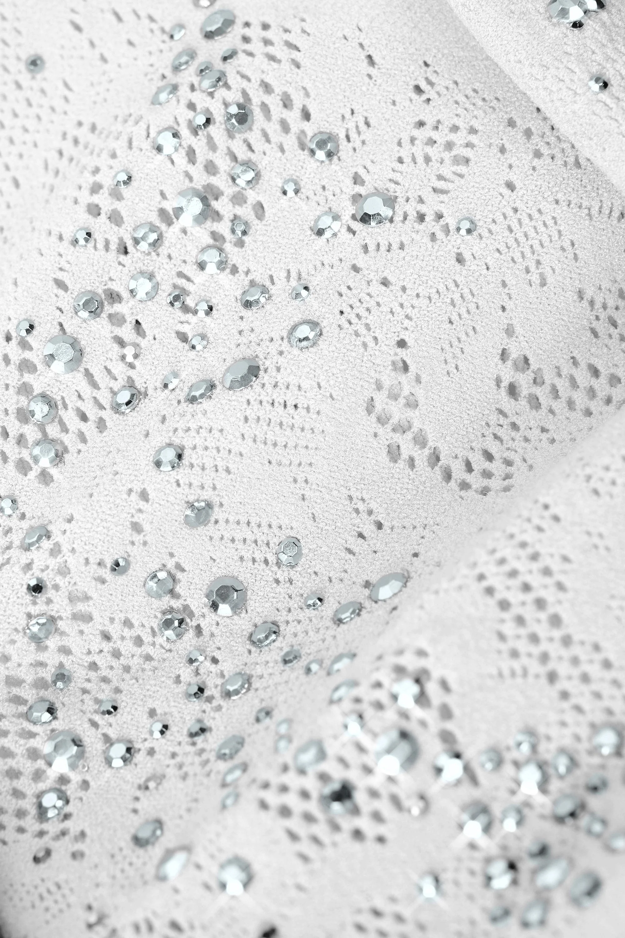 Embellished Halterneck Mini Dress in Ivory - Image 13