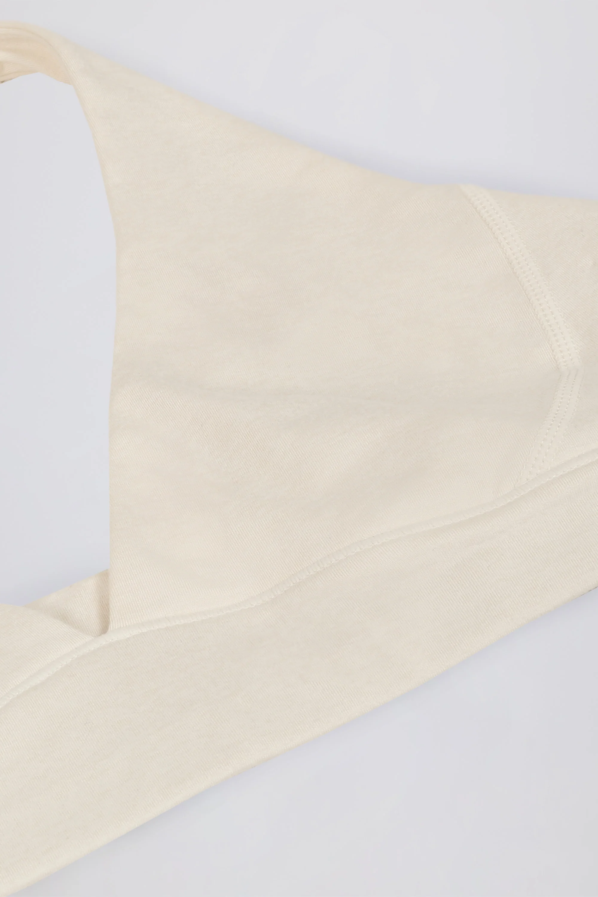 Brushed Jersey V-Neck Sports Bra in Vanilla - Image 7