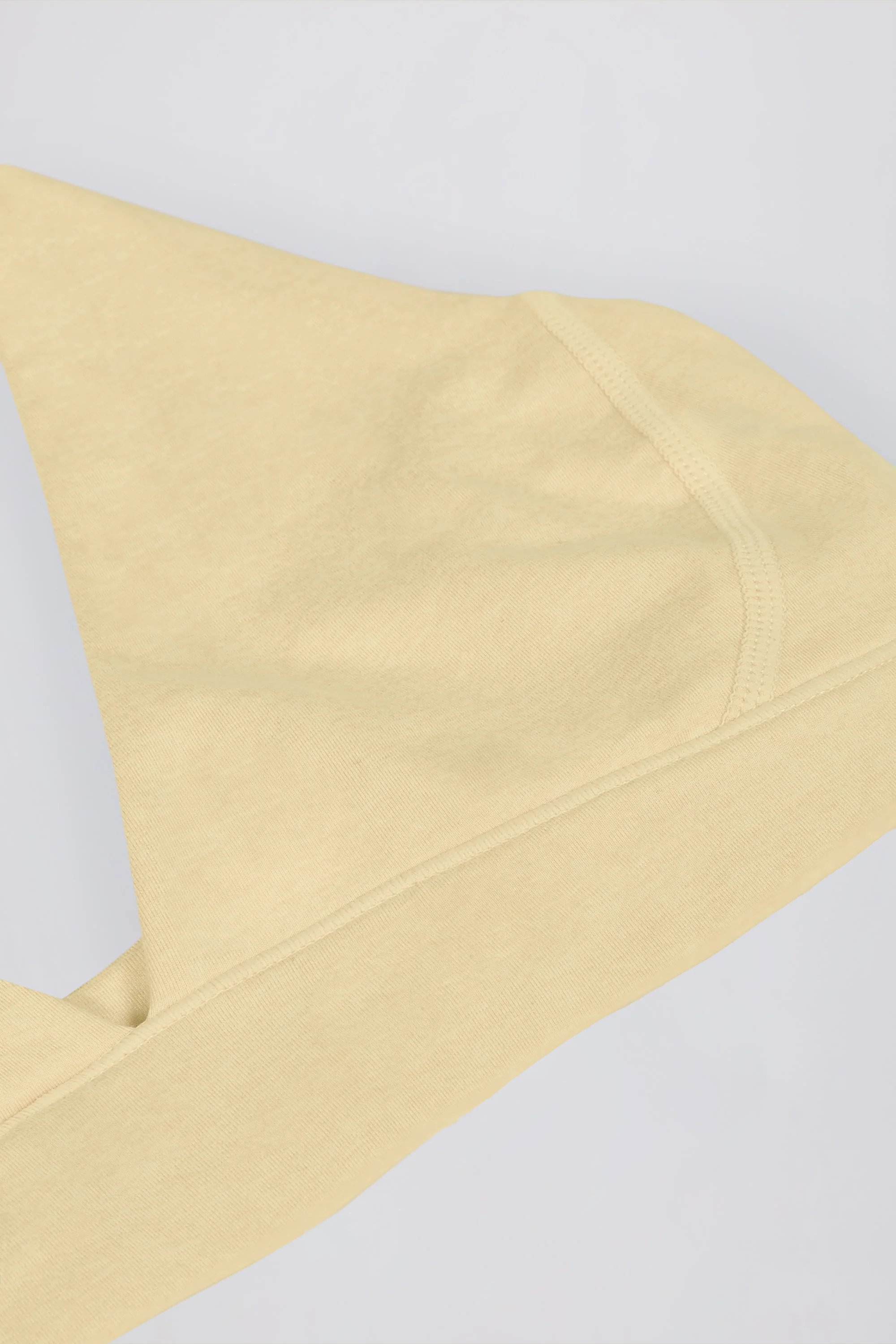 Brushed Jersey V-Neck Sports Bra in Lemon Marl - Image 7