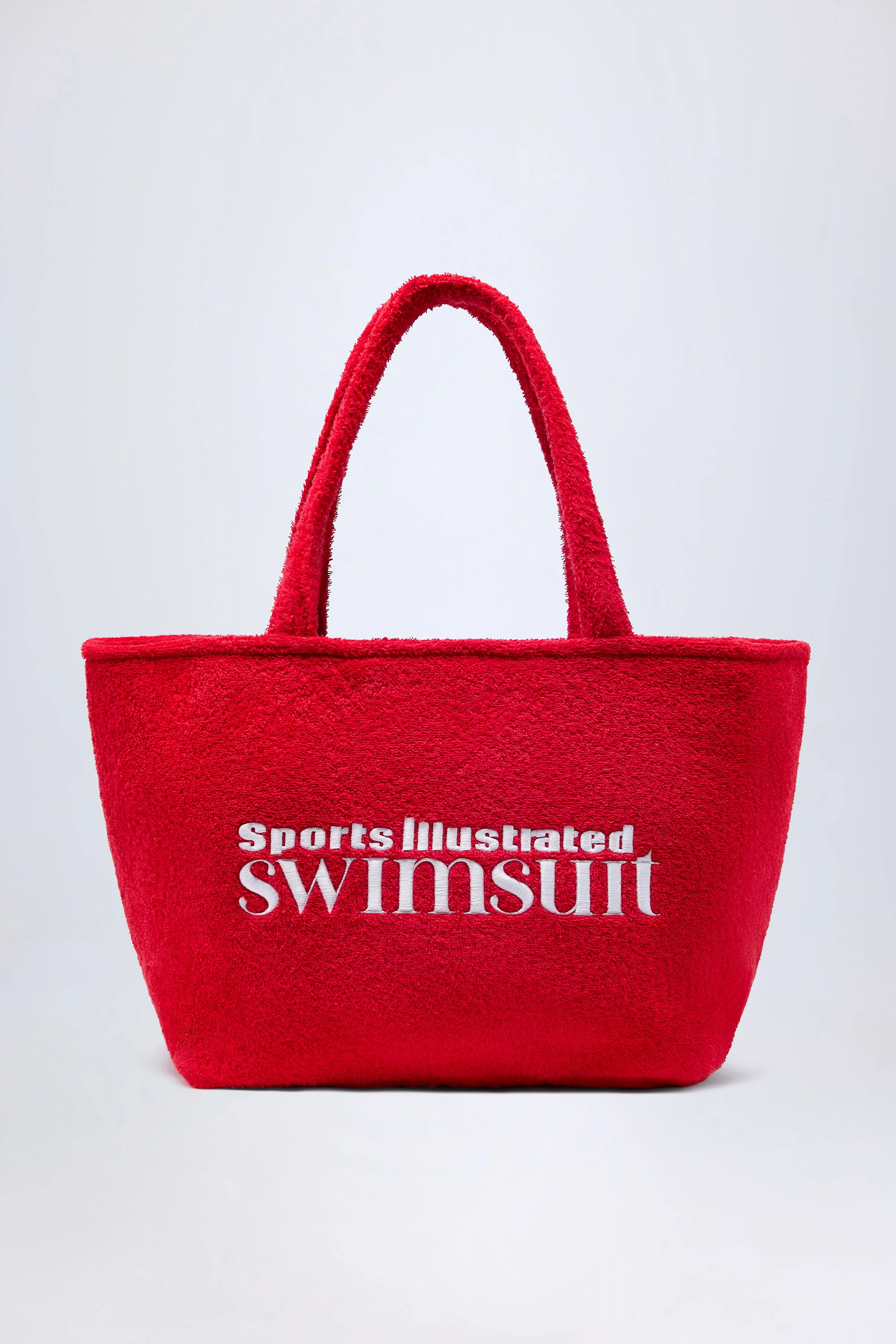 Towelling Tote Bag in Fiery Red - Image 5