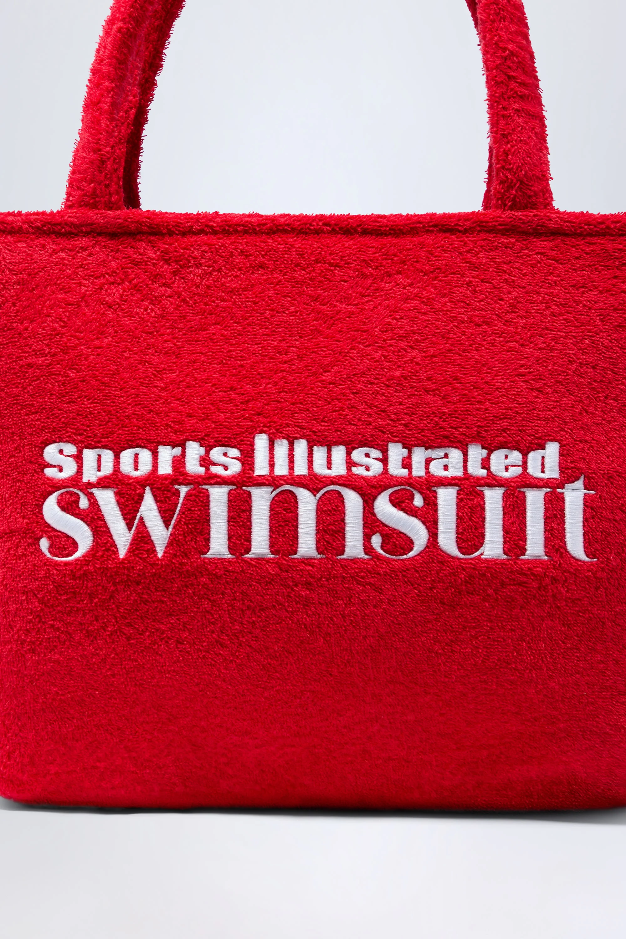 Towelling Tote Bag in Fiery Red - Image 6