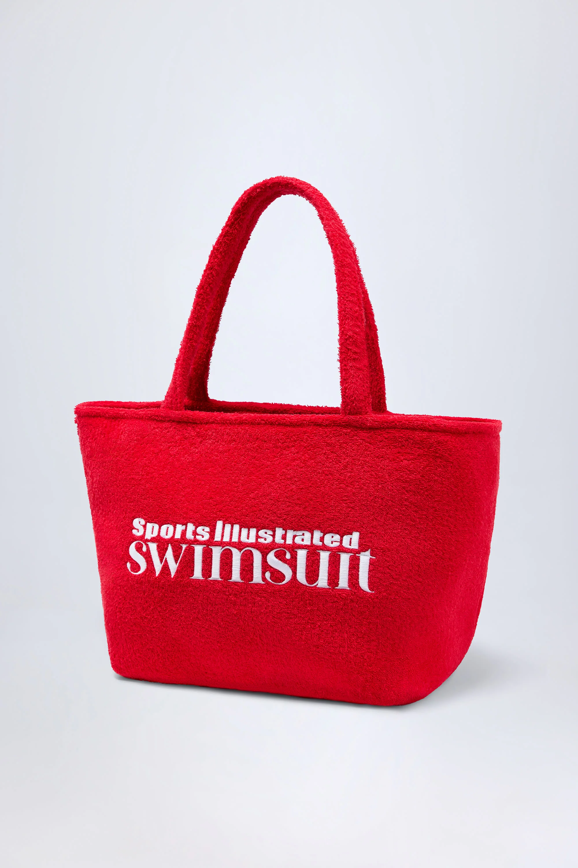Towelling Tote Bag in Fiery Red - Image 8