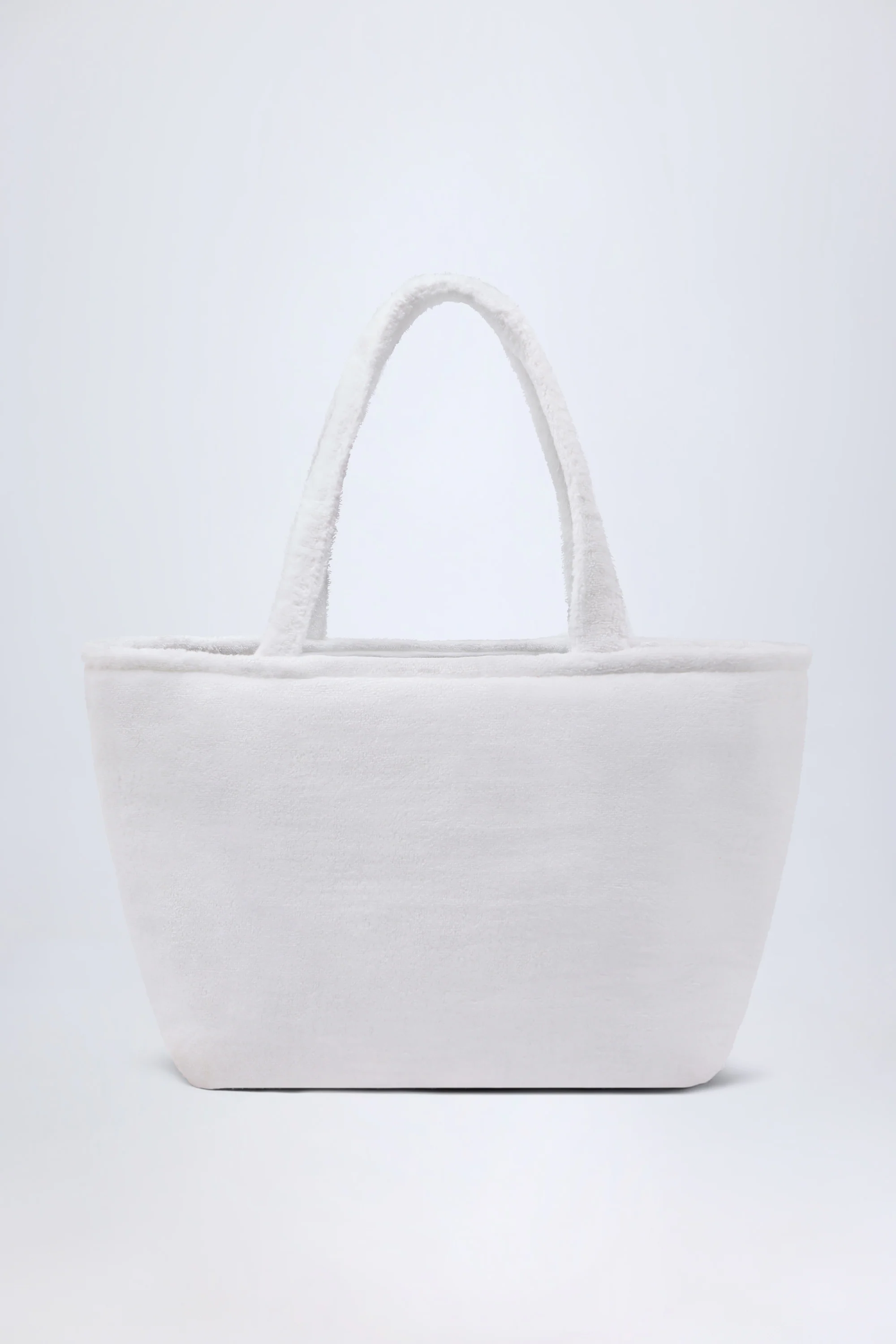 Towelling Tote Bag in White - Image 3