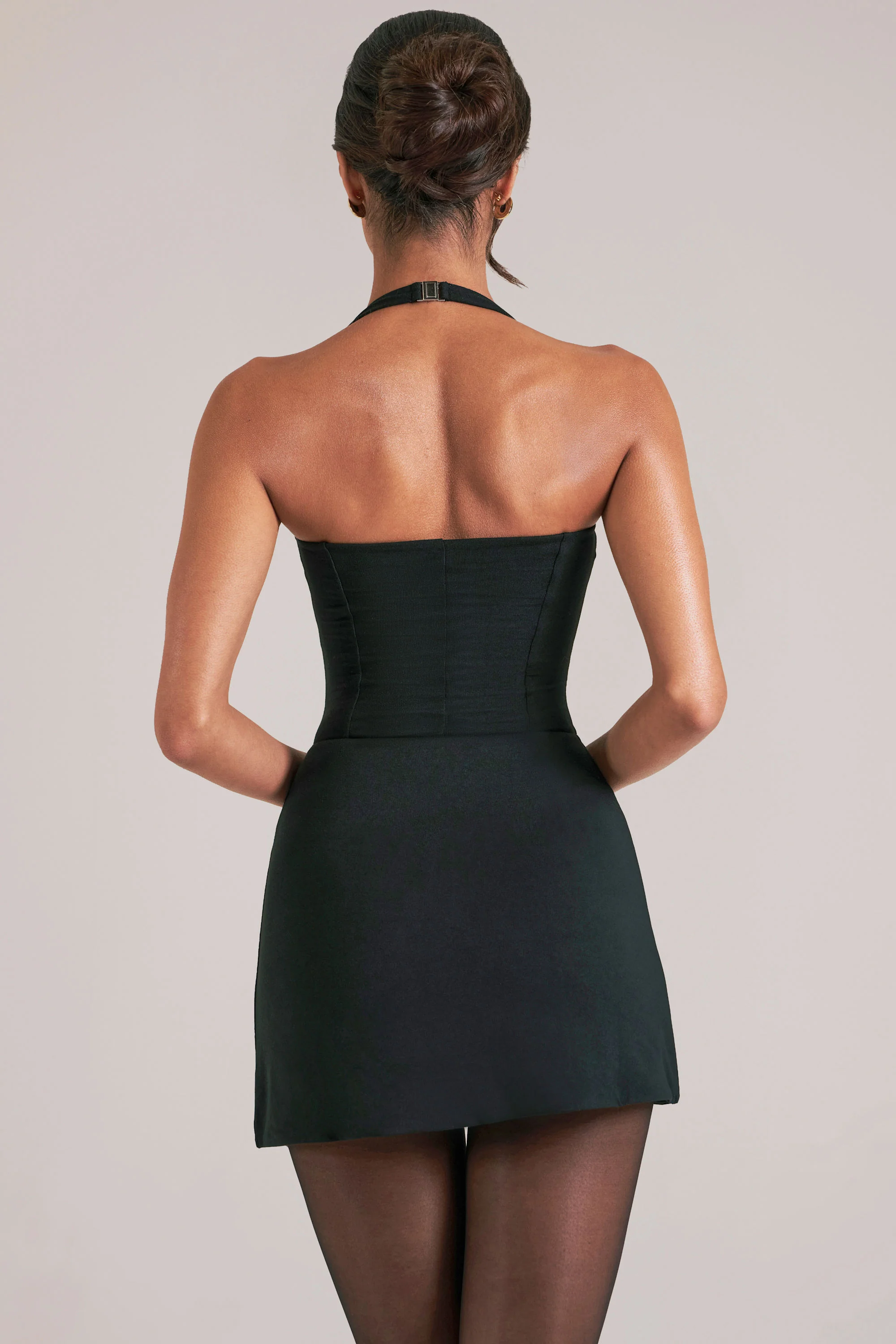 Longline Halterneck Top in Black - Image 2