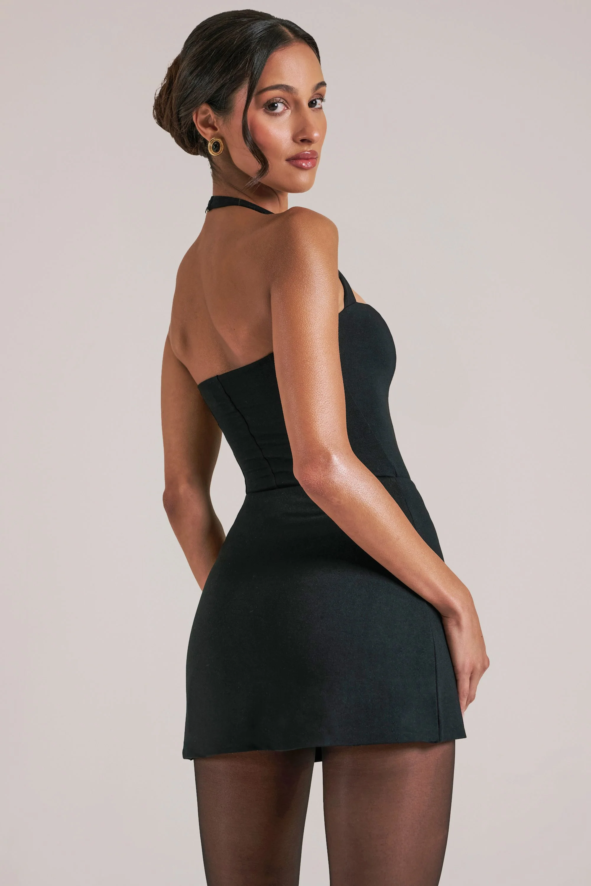 Longline Halterneck Top in Black - Image 8