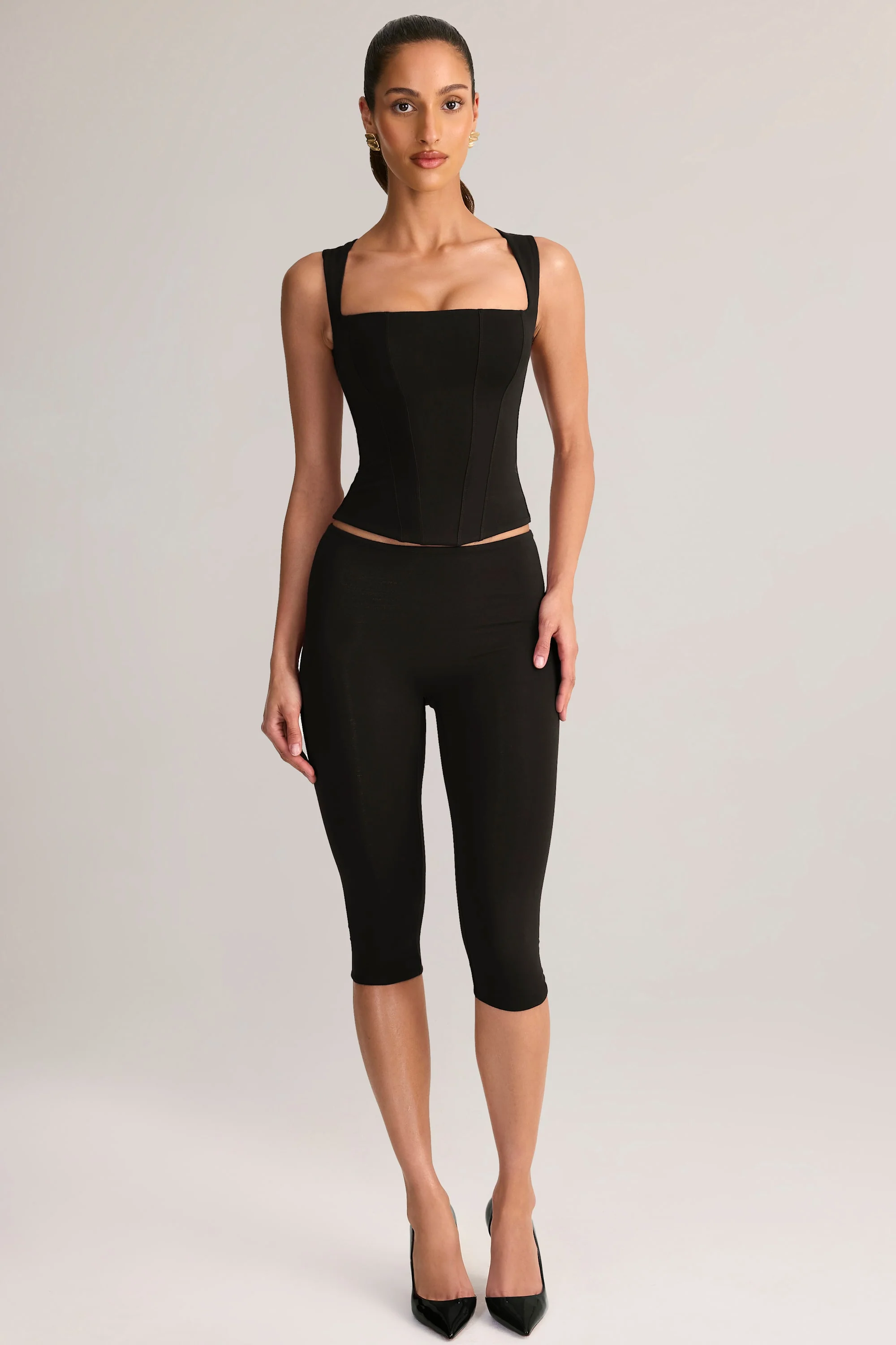 Modal Square-Neck Top in Black - Image 6