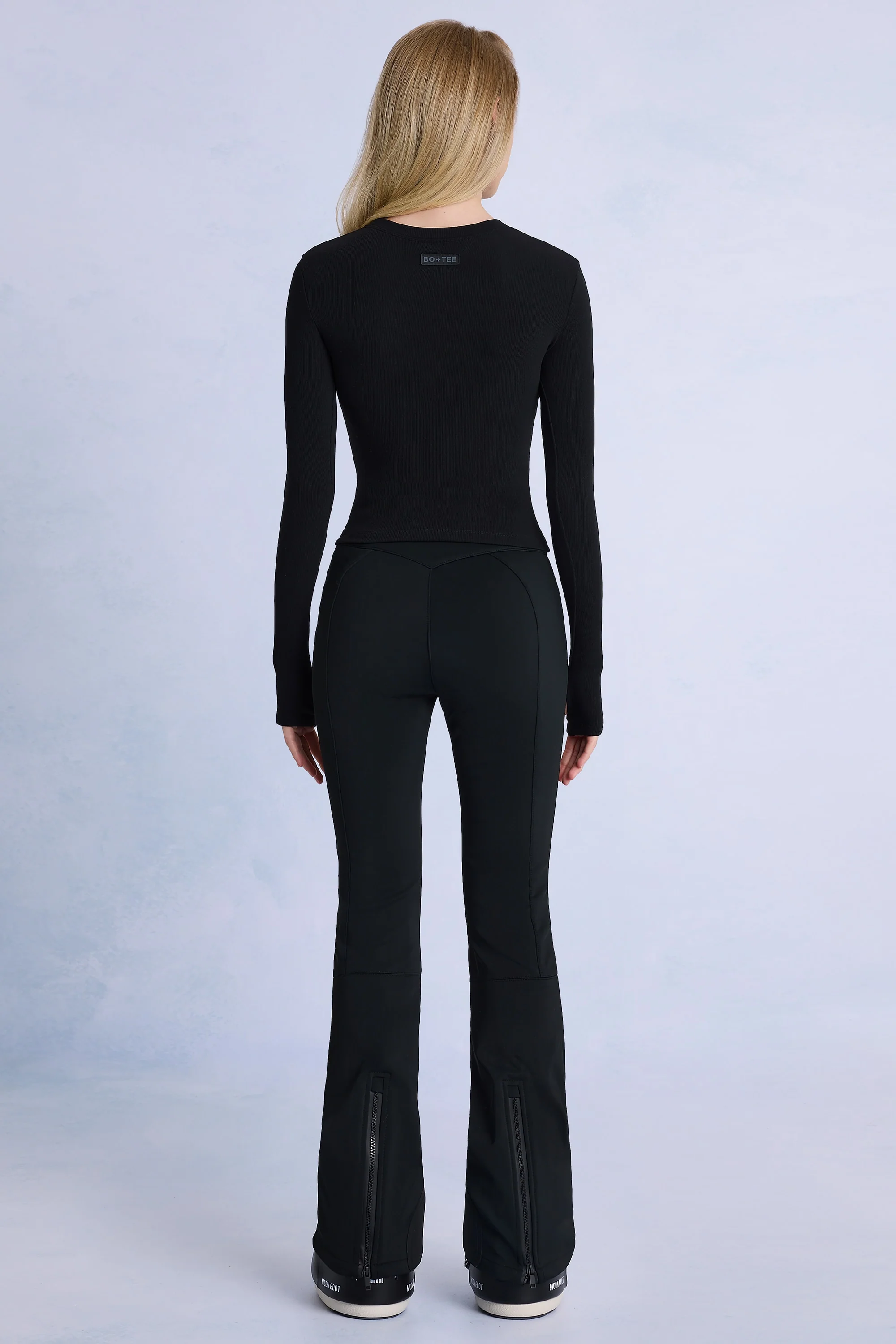 Waterproof Belted Ski Salopettes in Black - Image 2