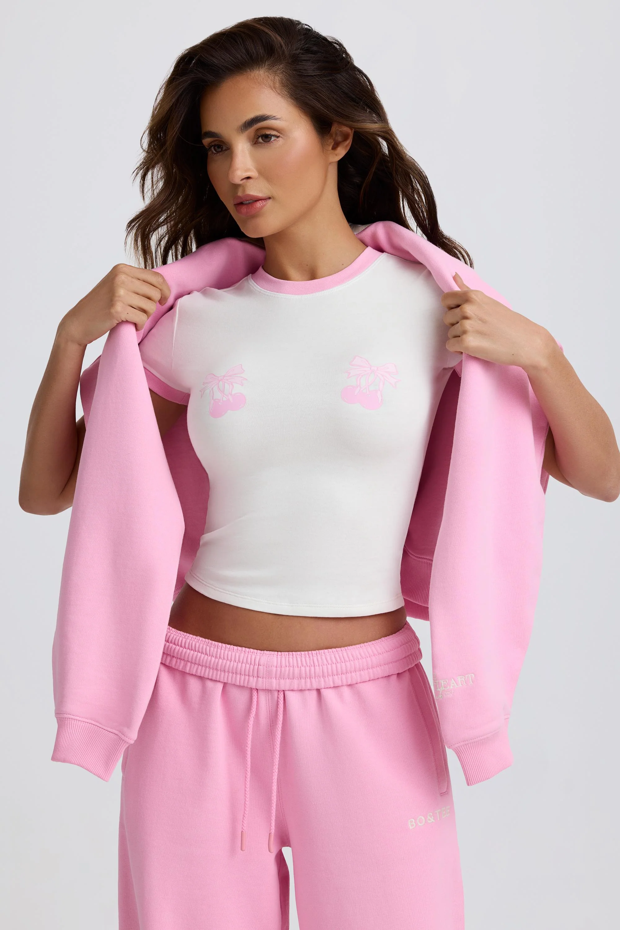 Cropped Baby T-Shirt in White - Image 7