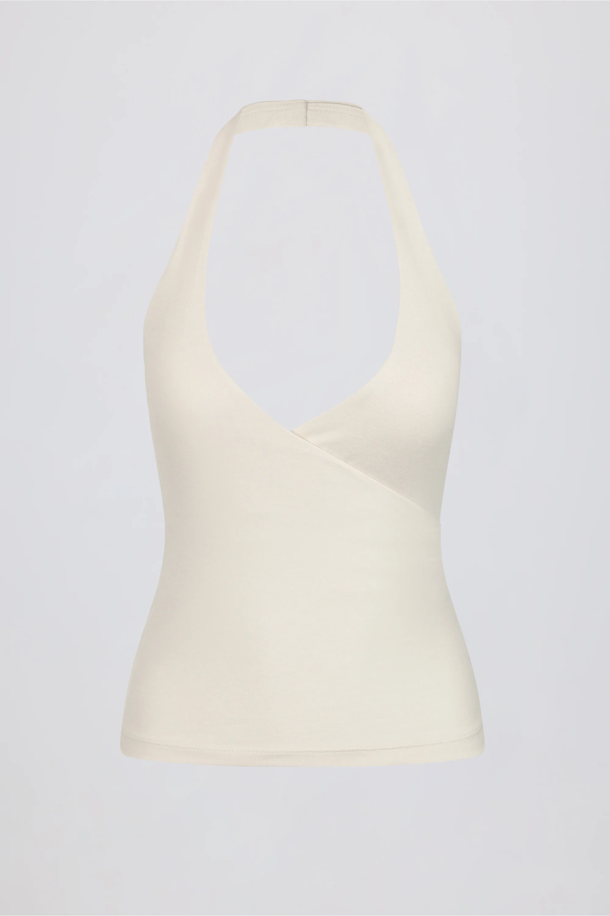 Halterneck Open-Back Tank Top in Vanilla - Image 6