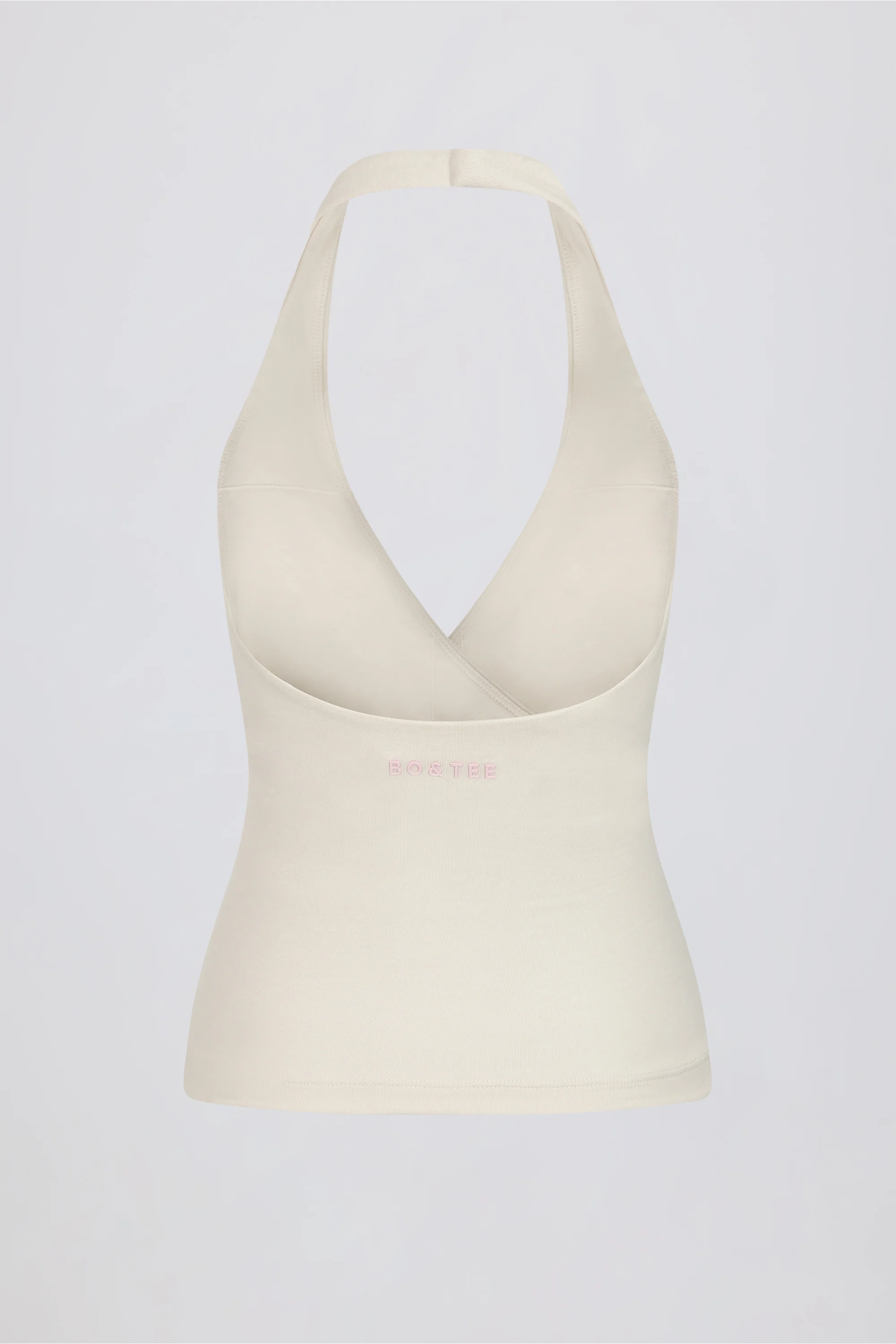 Halterneck Open-Back Tank Top in Vanilla - Image 7